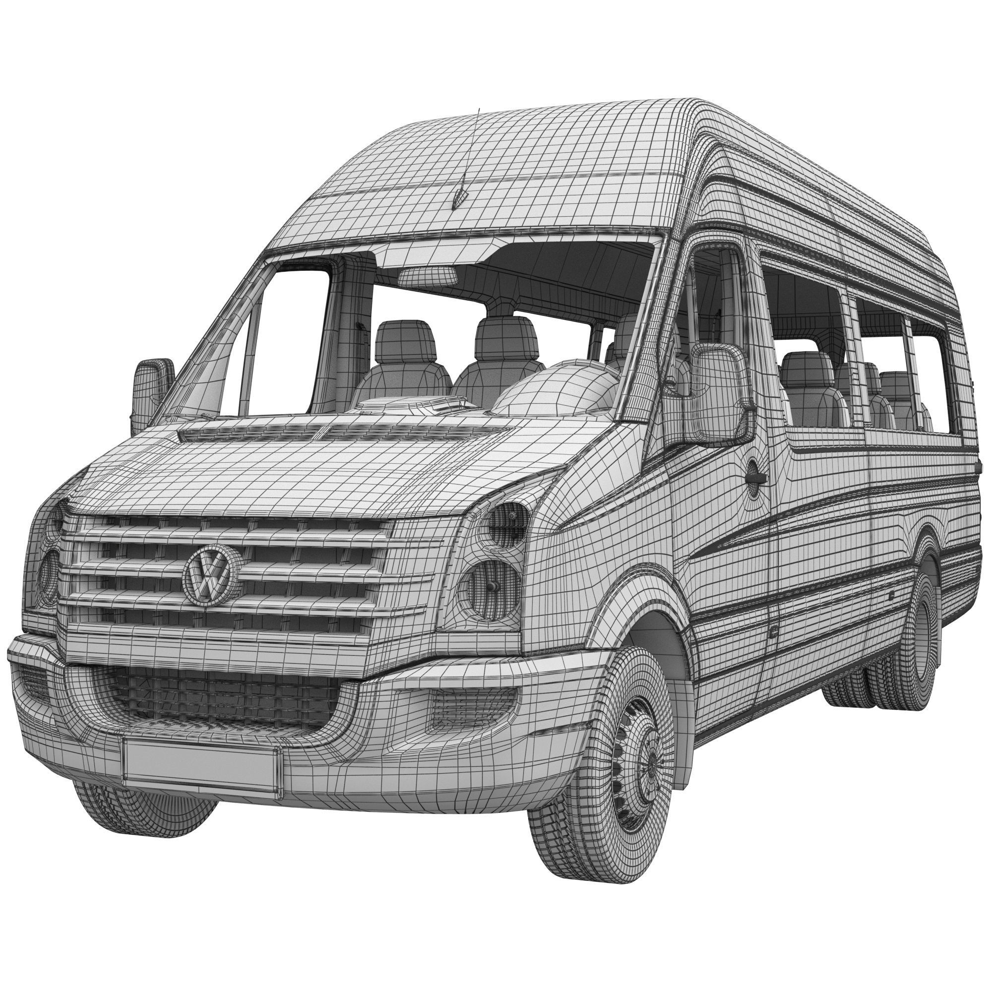 VW Crafter 2011 minibus MAXI 3D model_15