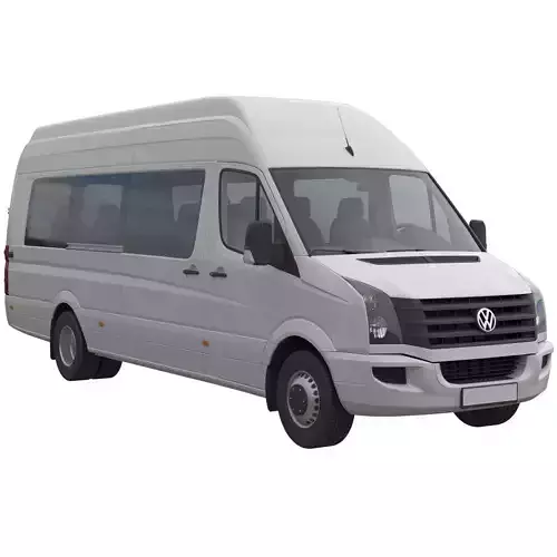 VW Crafter 2011 minibus MAXI 3D model