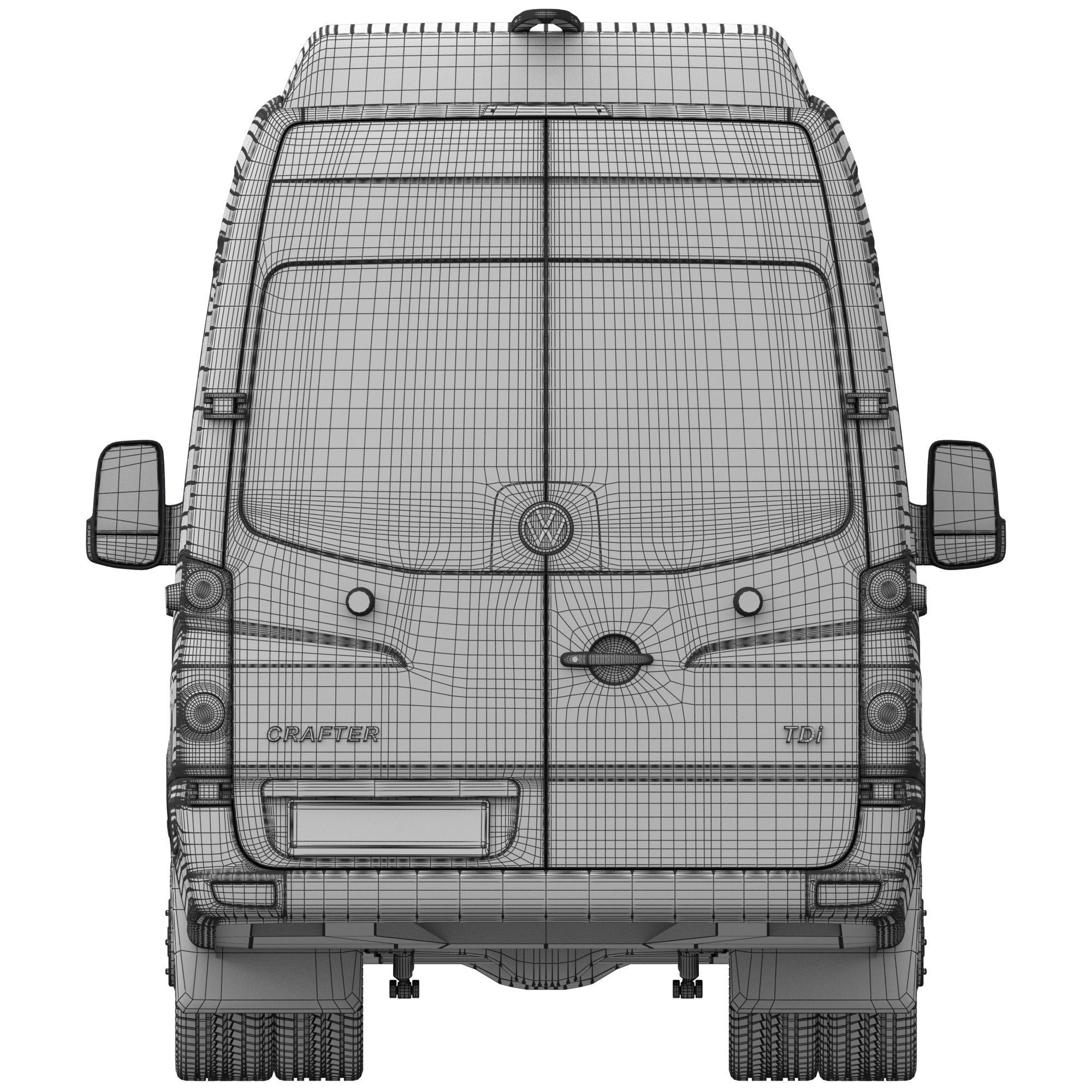 VW Crafter 2011 minibus MAXI 3D model_17
