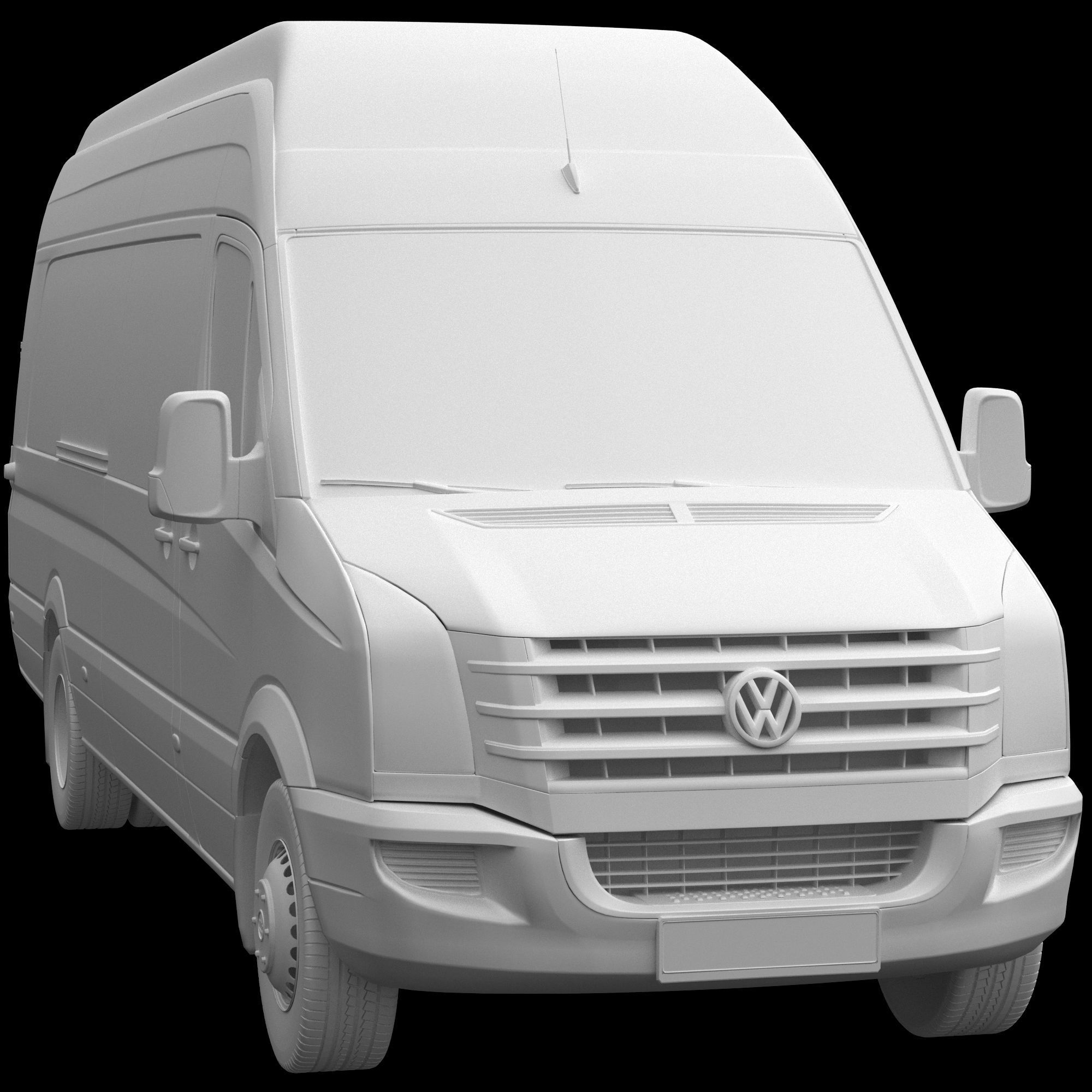 VW Crafter 2011 minibus MAXI 3D model_12