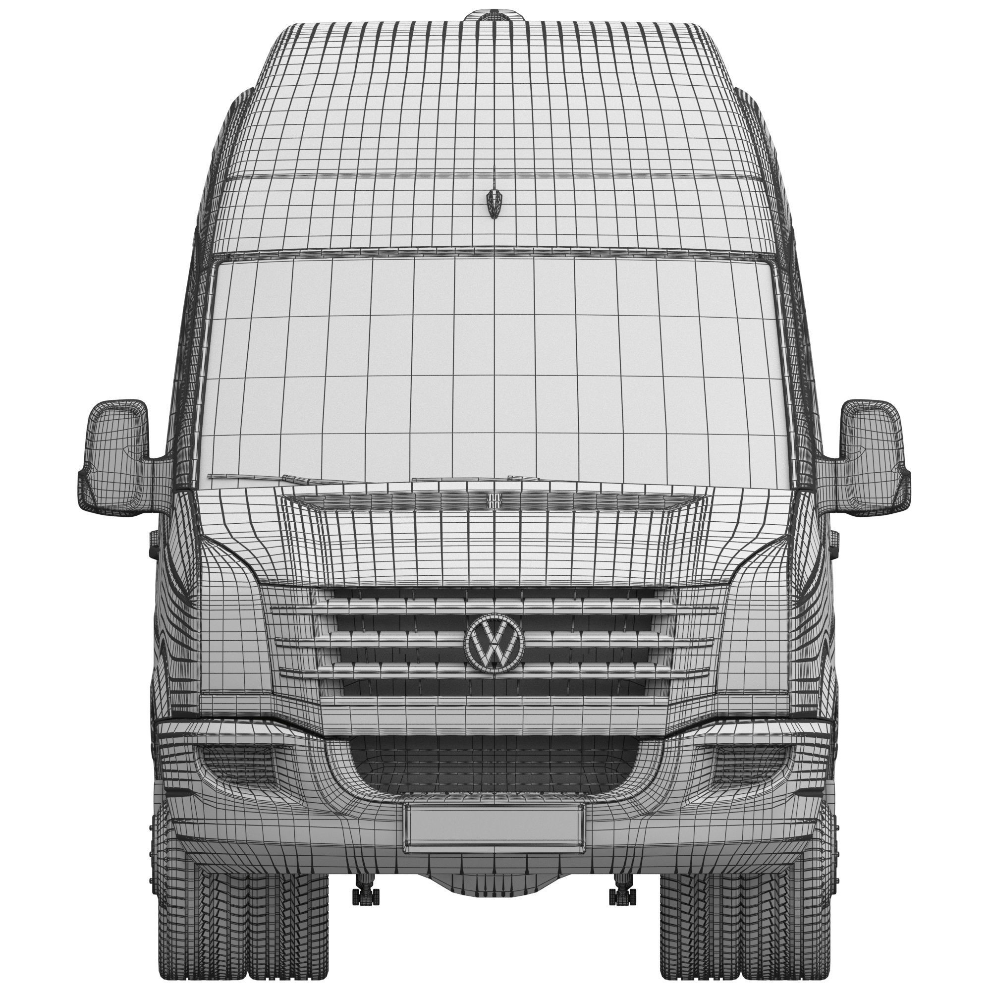 VW Crafter 2011 minibus MAXI 3D model_16