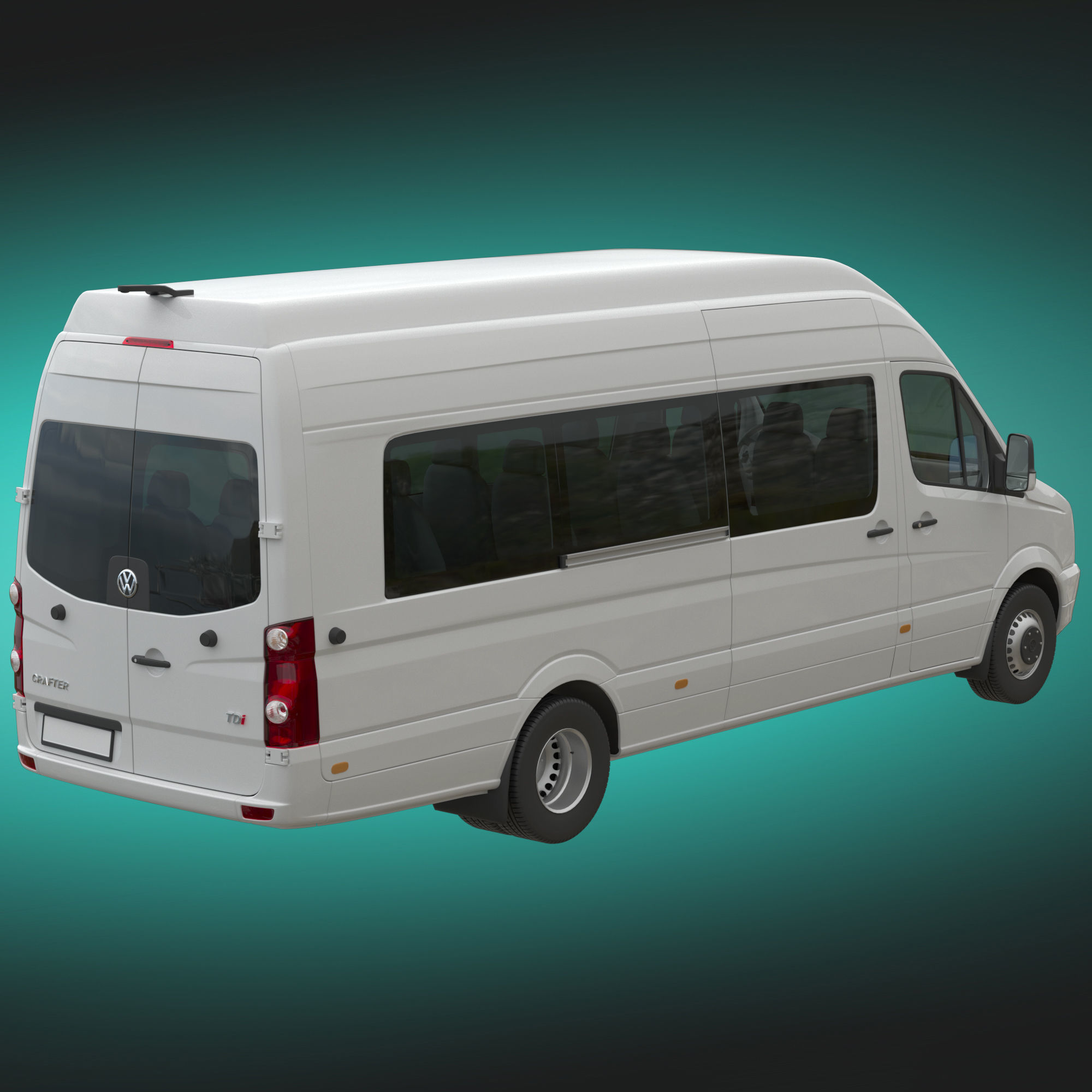 VW Crafter 2011 minibus MAXI 3D model_4