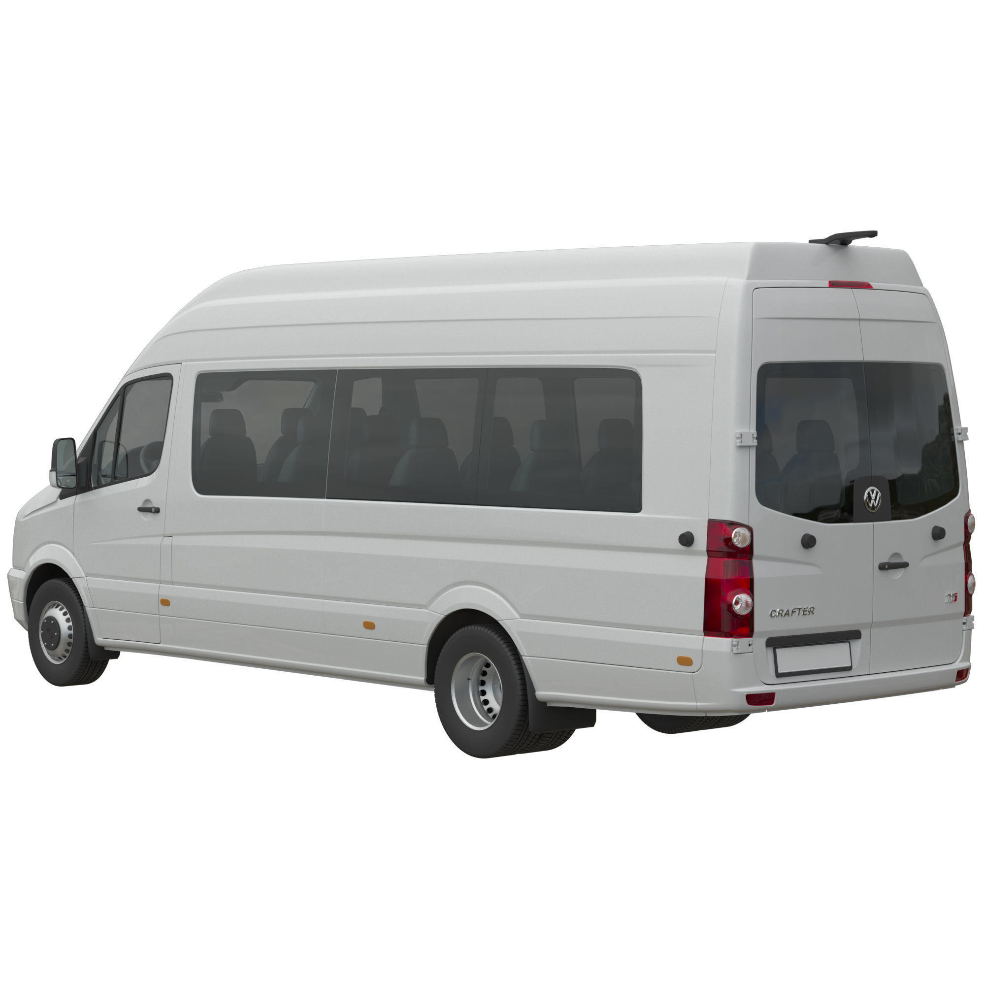 VW Crafter 2011 minibus MAXI 3D model_2