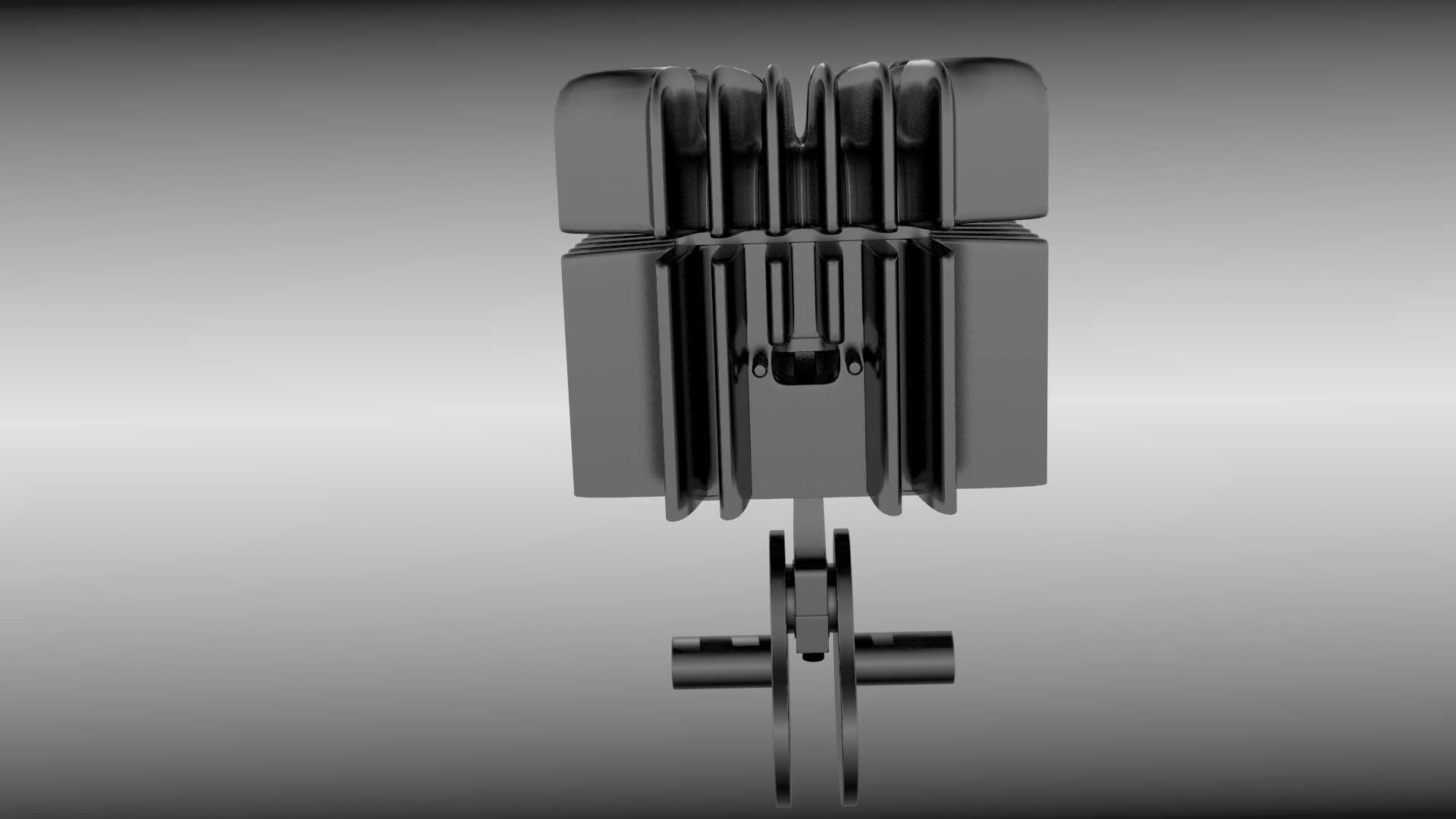 Two stroke cylinder and piston set 3D model_1