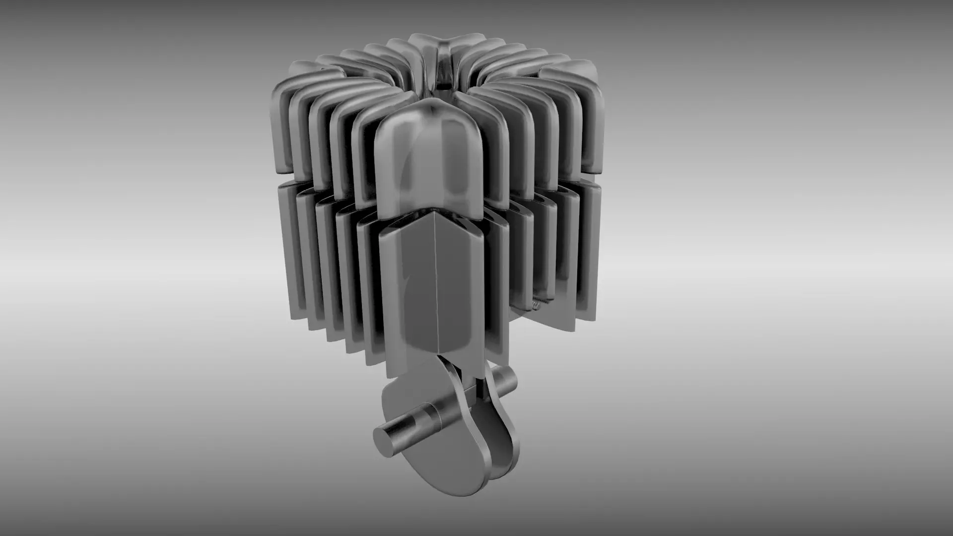Two stroke cylinder and piston set 3D model_0