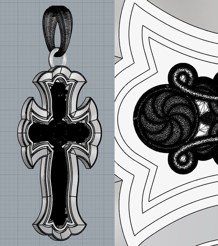 Jewelry Cross Khach Armenia  3D print model_3