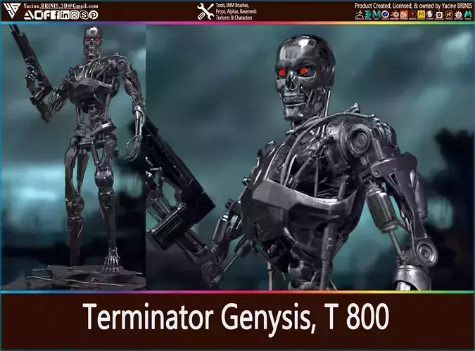 Terminator Genysis T800 3D Model