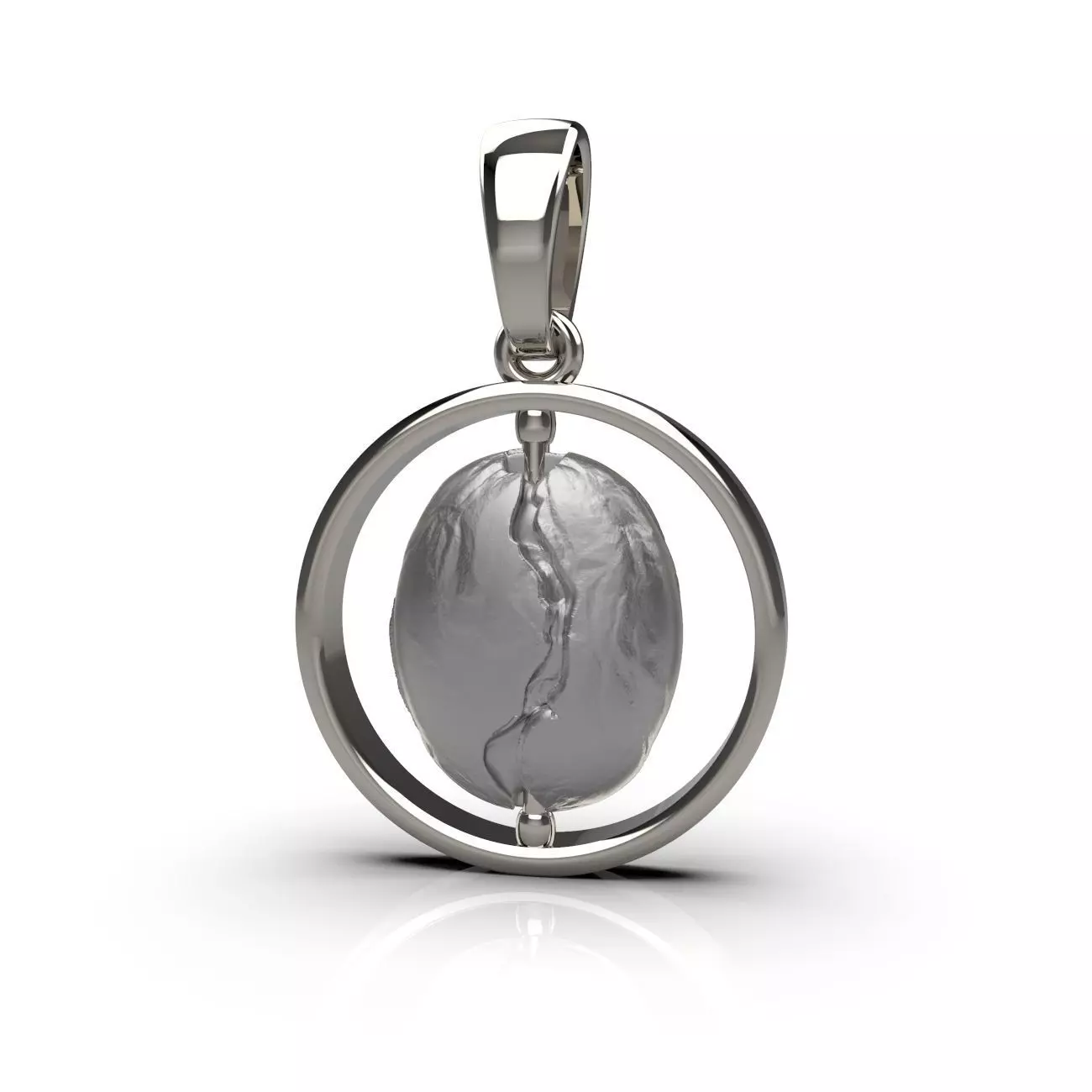Pendant coffee bean 3D print model