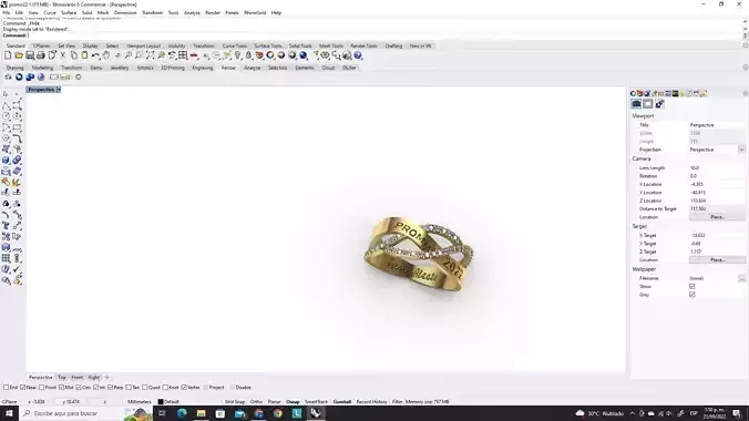 anillo de grado femenino 3D print model