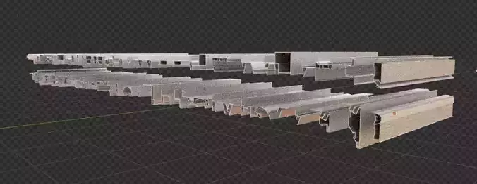  Stretch ceiling profile collection 75 pieces