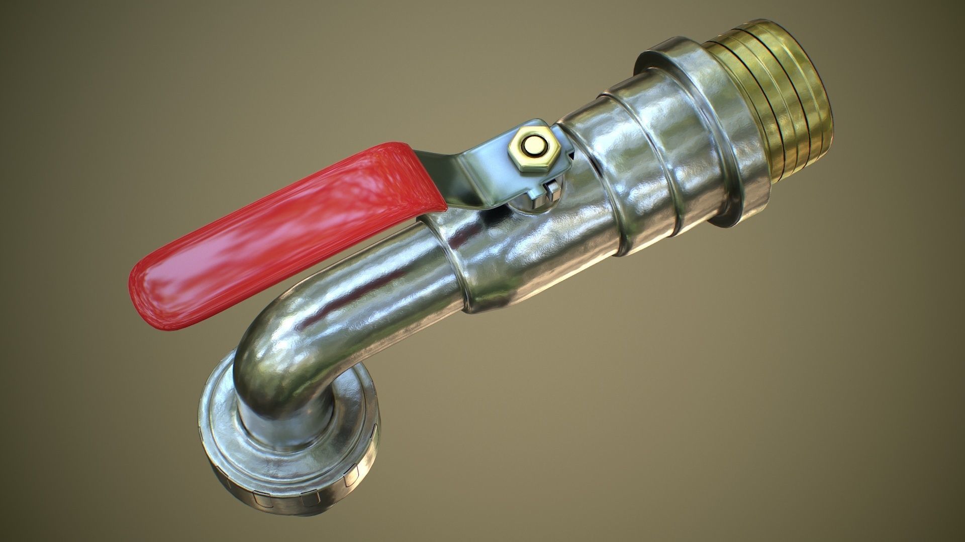 Garden Tap 3D model_8