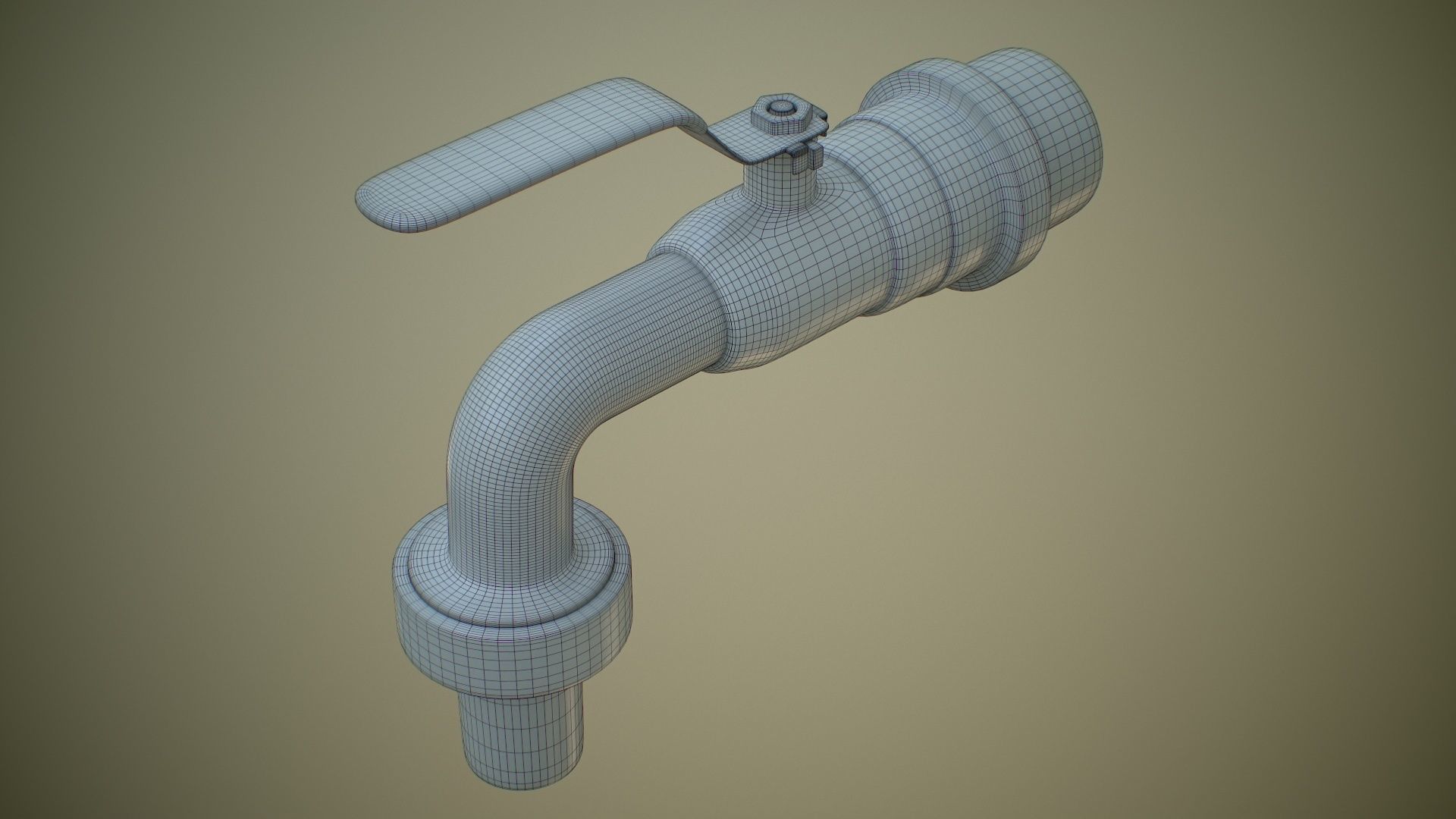 Garden Tap 3D model_11