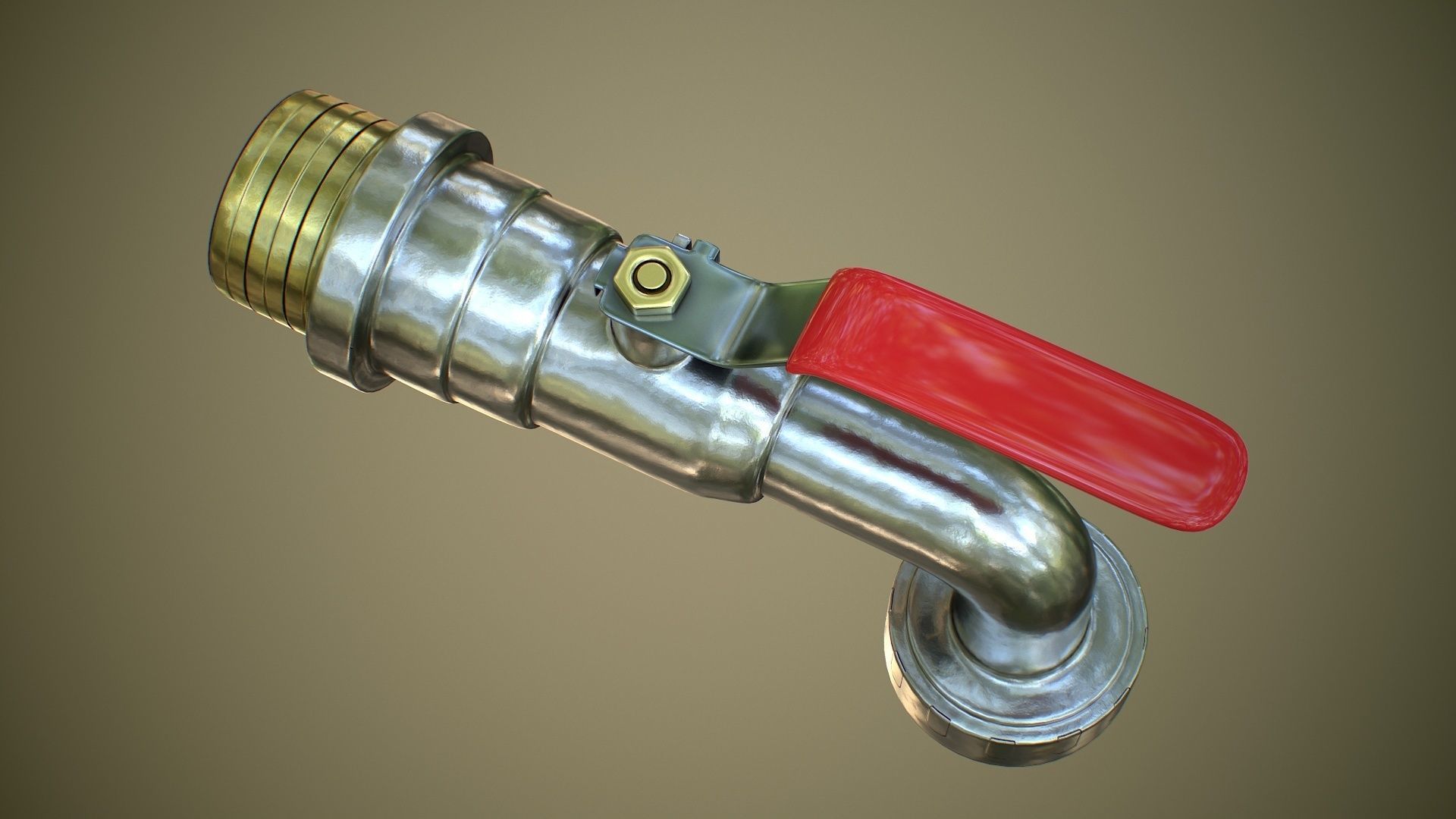 Garden Tap 3D model_7