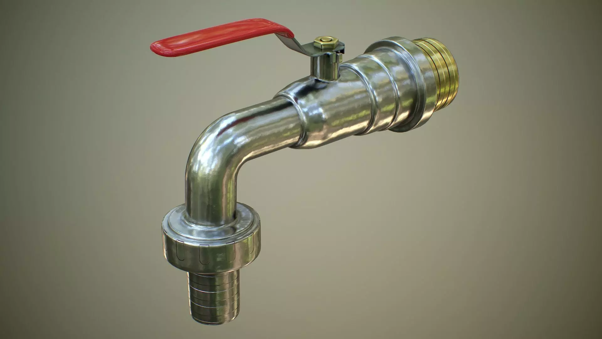 Garden Tap 3D model_0