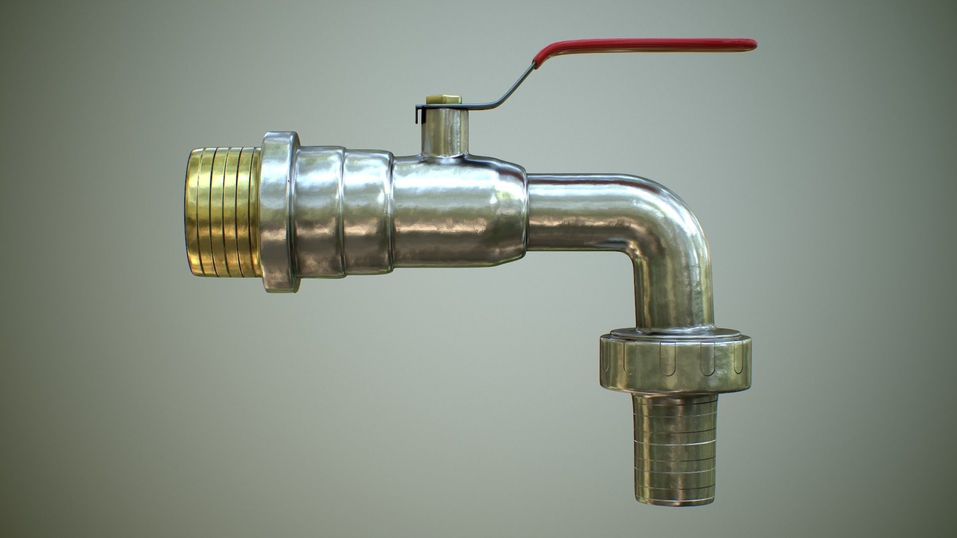 Garden Tap 3D model_6