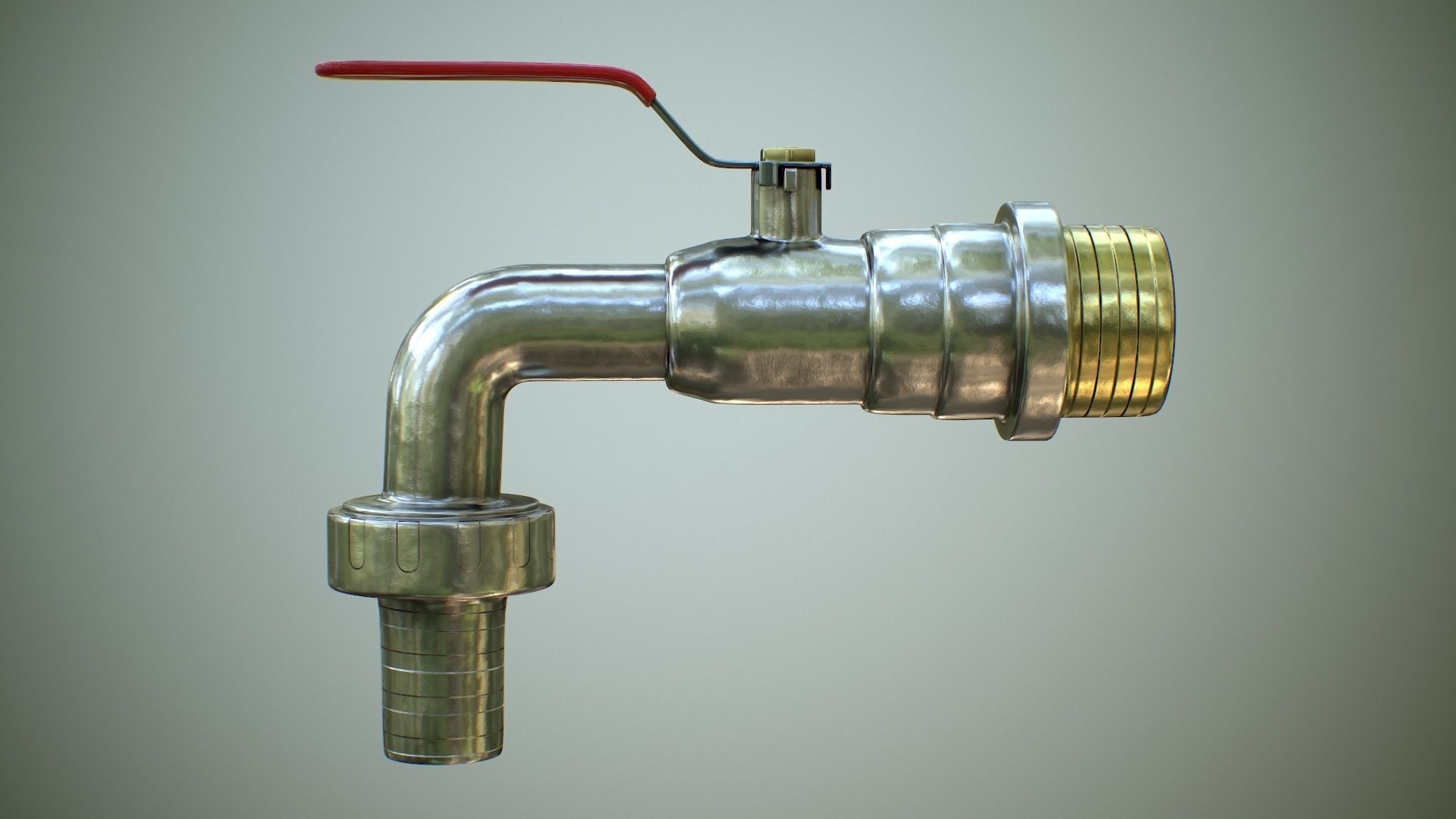 Garden Tap 3D model_5