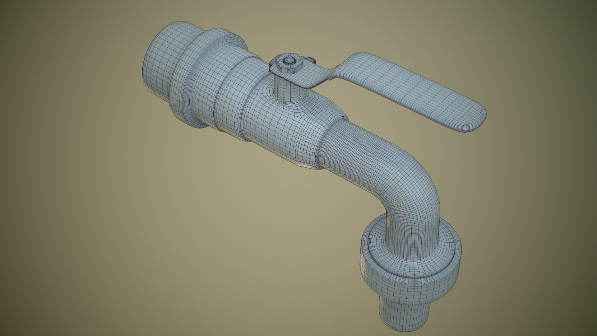 Garden Tap 3D model_10