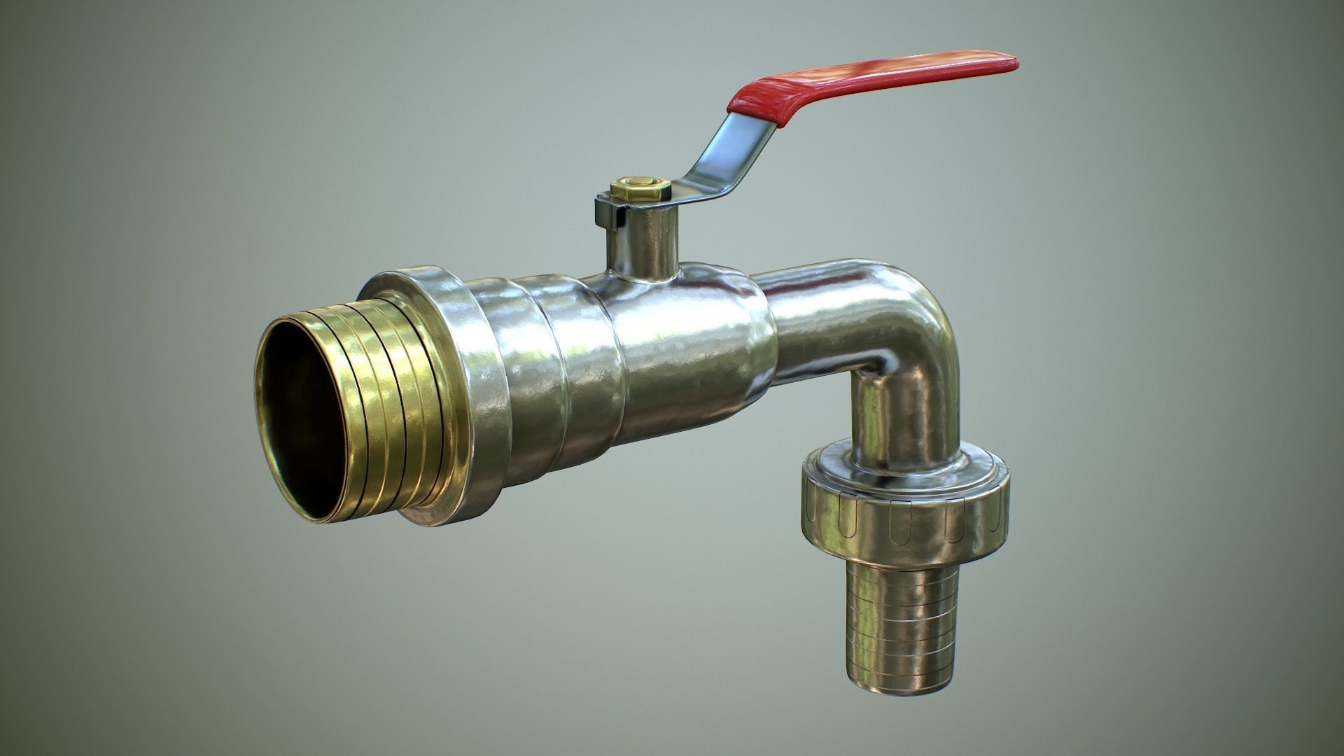 Garden Tap 3D model_3