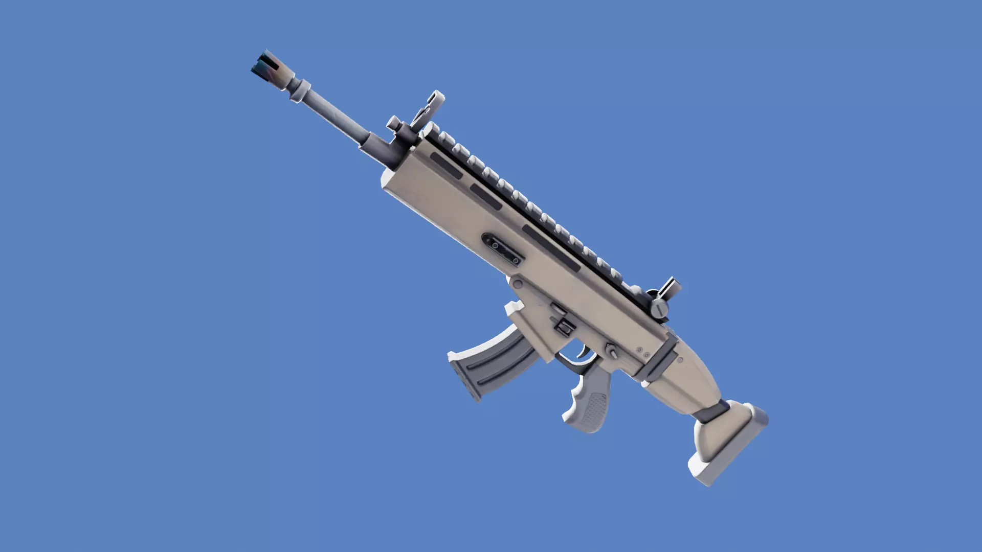 Scare Fortnite gun Free low-poly 3D model