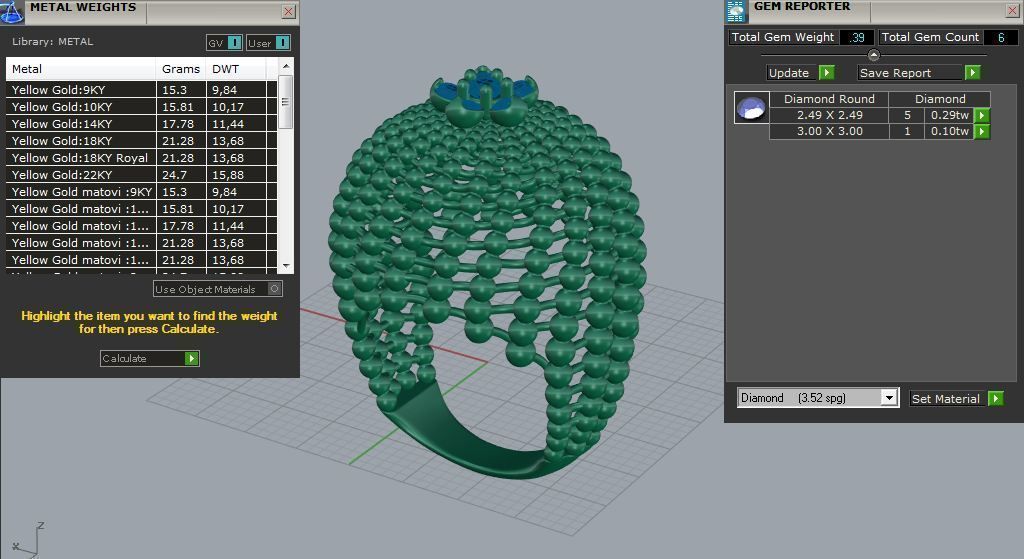 Cactus Ring 3D print model D17 3D print model_8