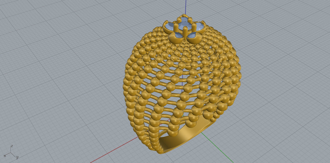 Cactus Ring 3D print model D17 3D print model_10