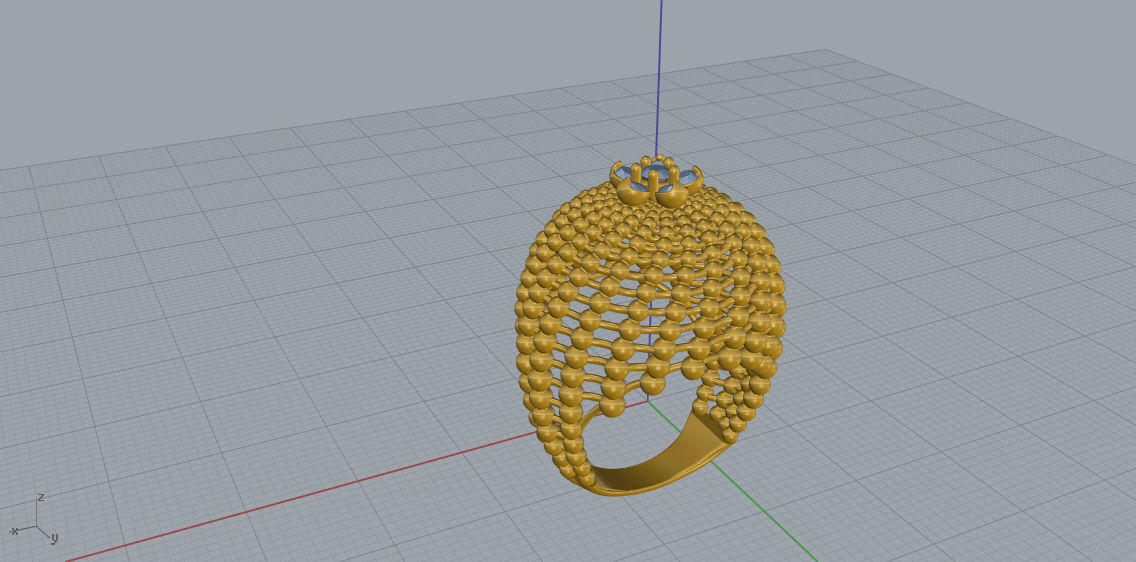Cactus Ring 3D print model D17 3D print model_9