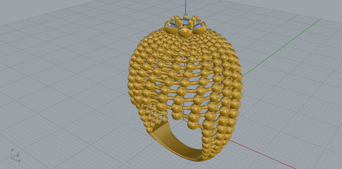 Cactus Ring 3D print model D17 3D print model_11