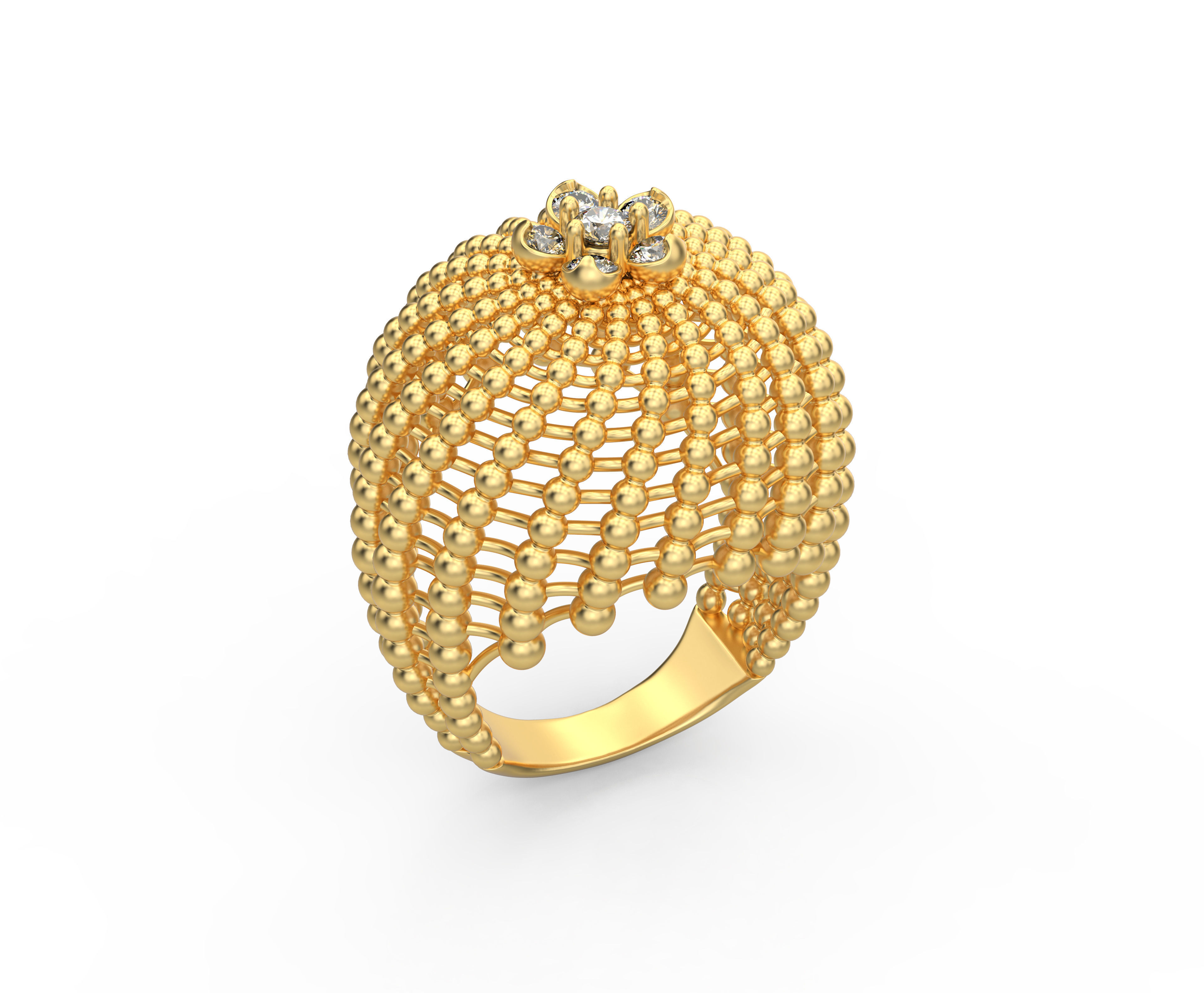 Cactus Ring 3D print model D17 3D print model_4