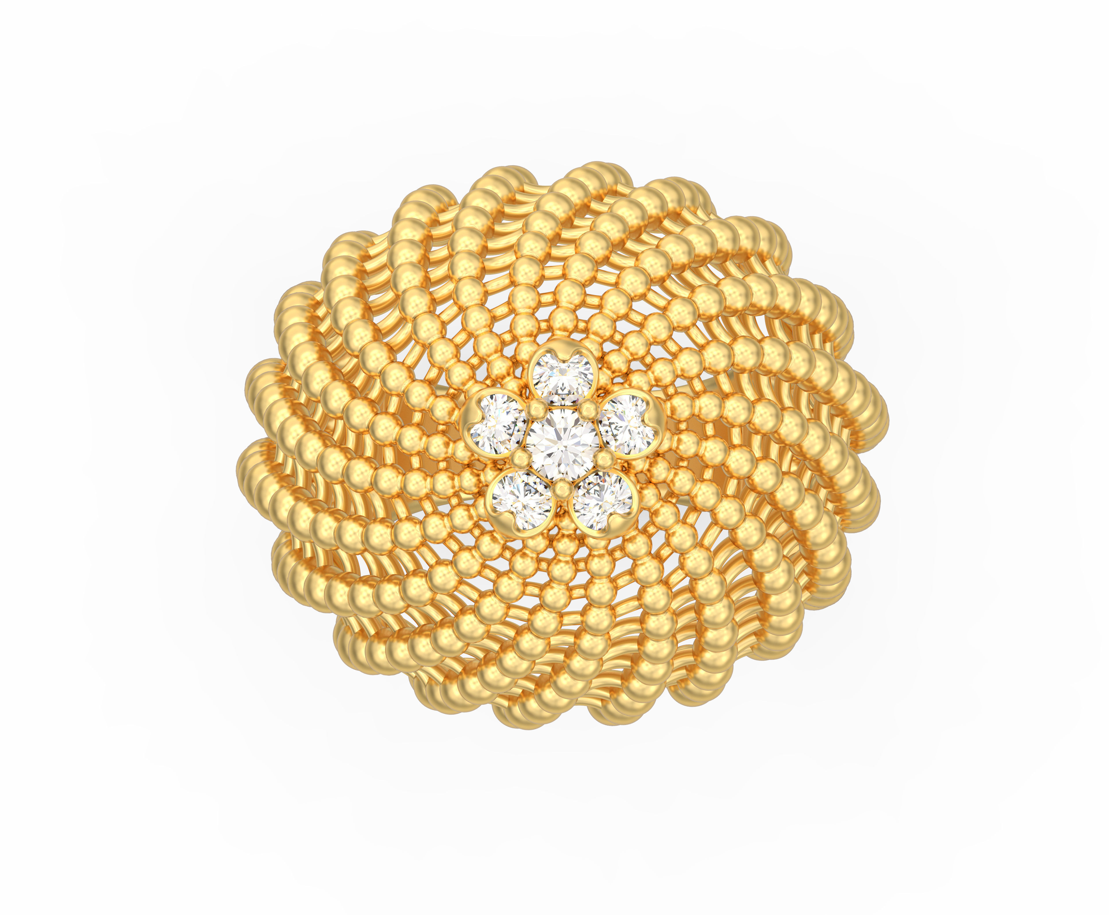 Cactus Ring 3D print model D17 3D print model_5