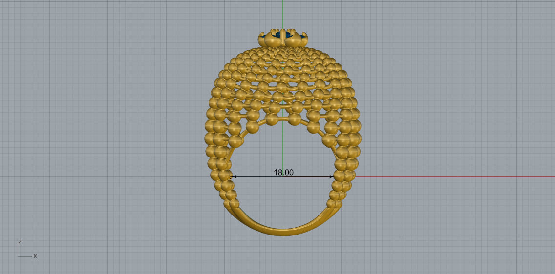 Cactus Ring 3D print model D17 3D print model_13