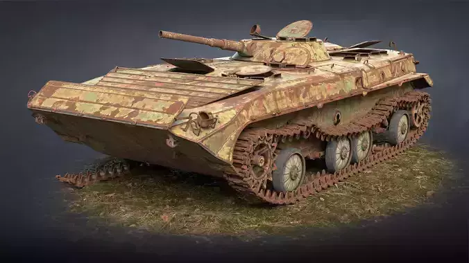 BMP-1 IFV Abandoned Low-poly 3D model