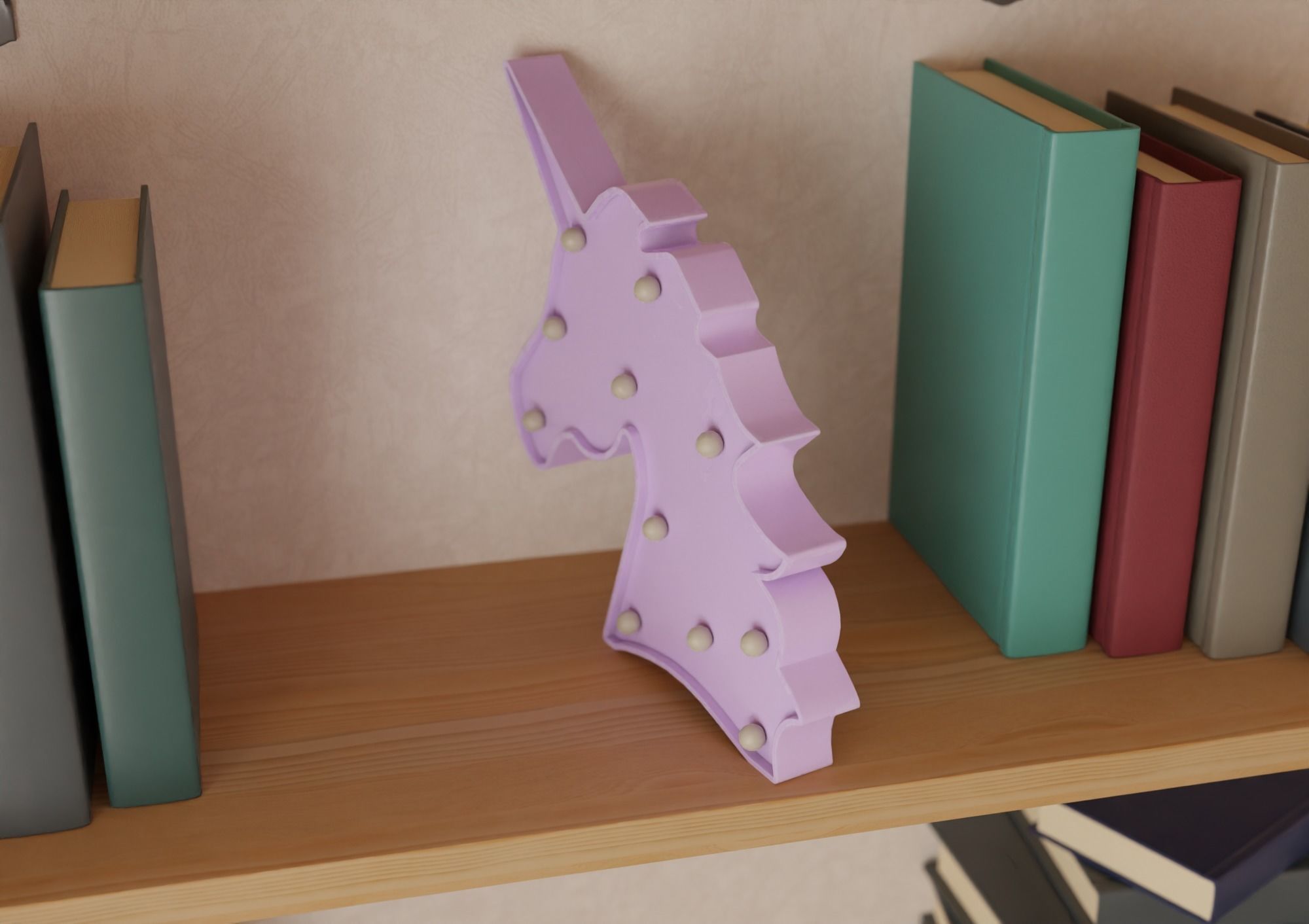 Unicorn-shaped Nightlight 3D model_17