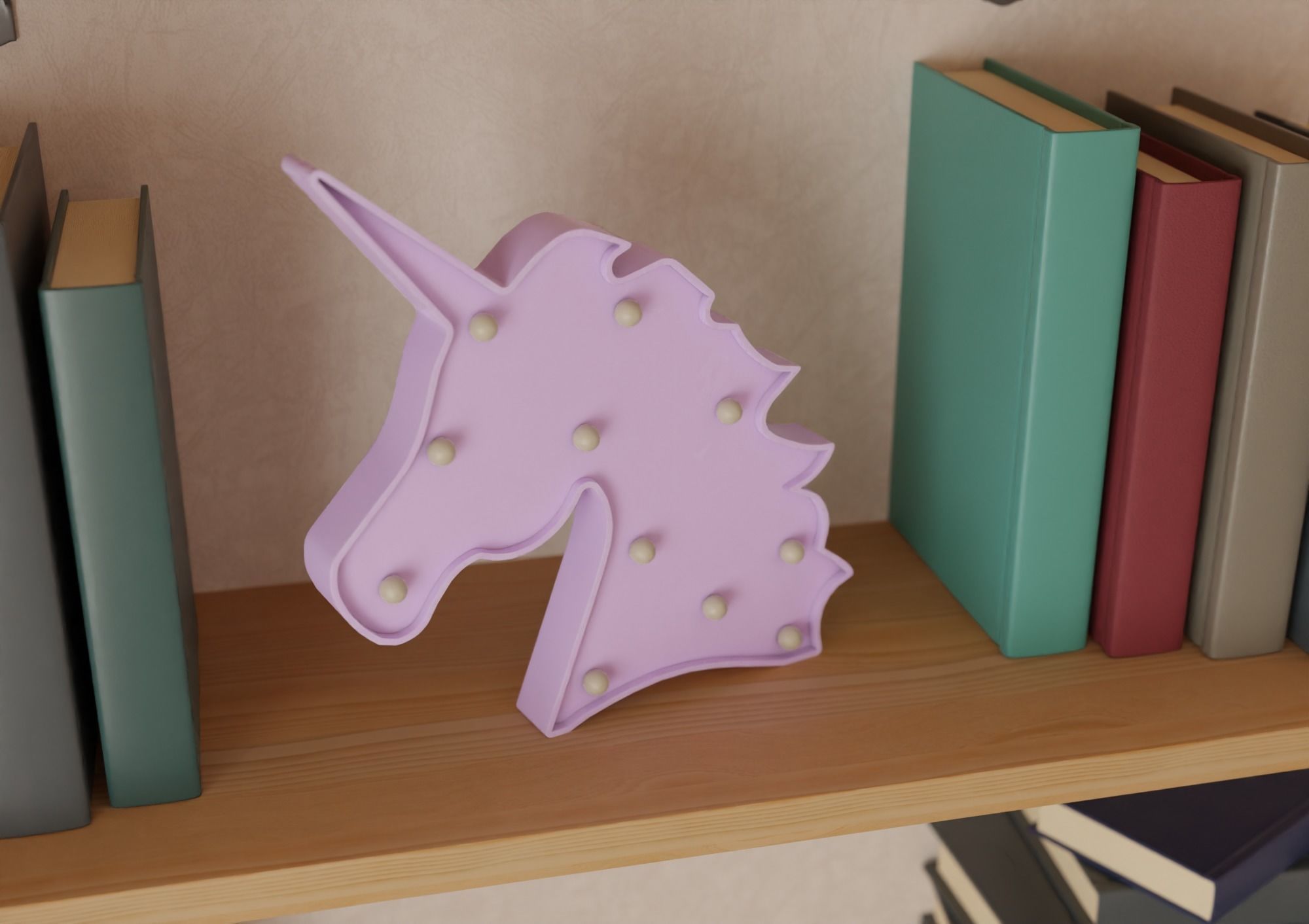 Unicorn-shaped Nightlight 3D model_8