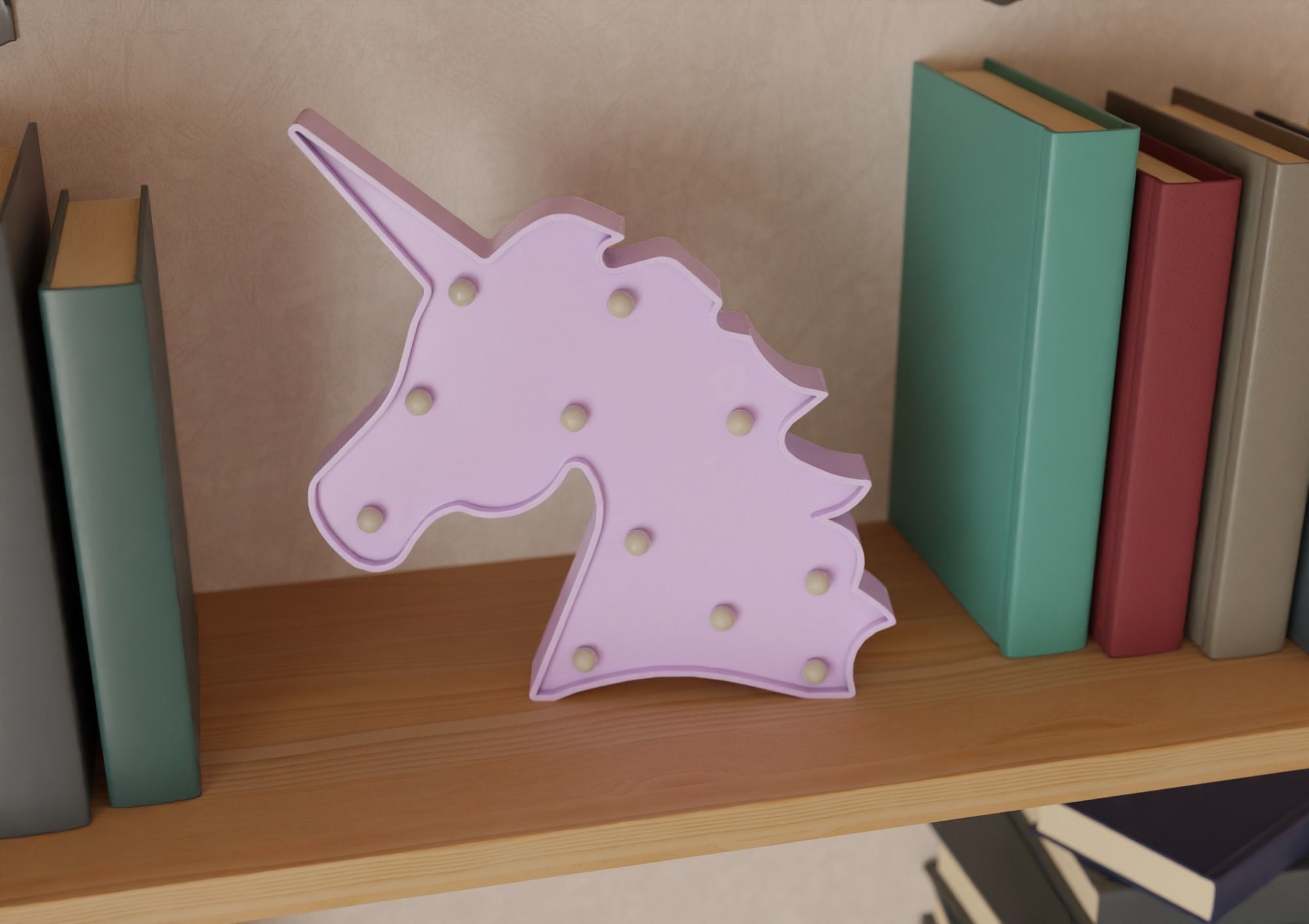 Unicorn-shaped Nightlight 3D model_19