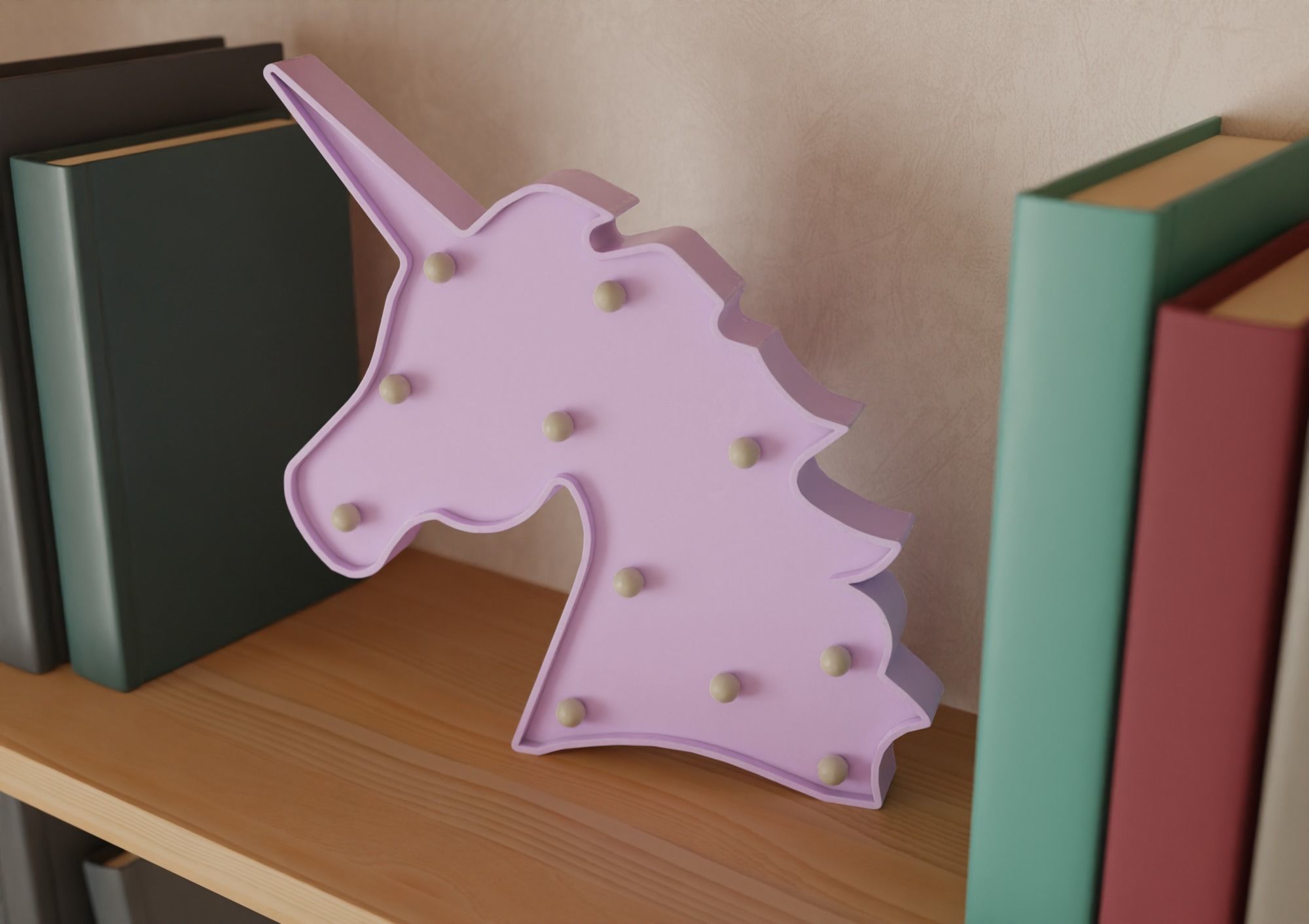 Unicorn-shaped Nightlight 3D model_1