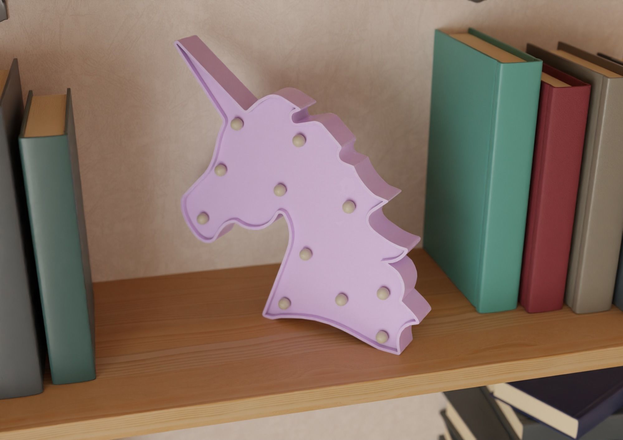 Unicorn-shaped Nightlight 3D model_18