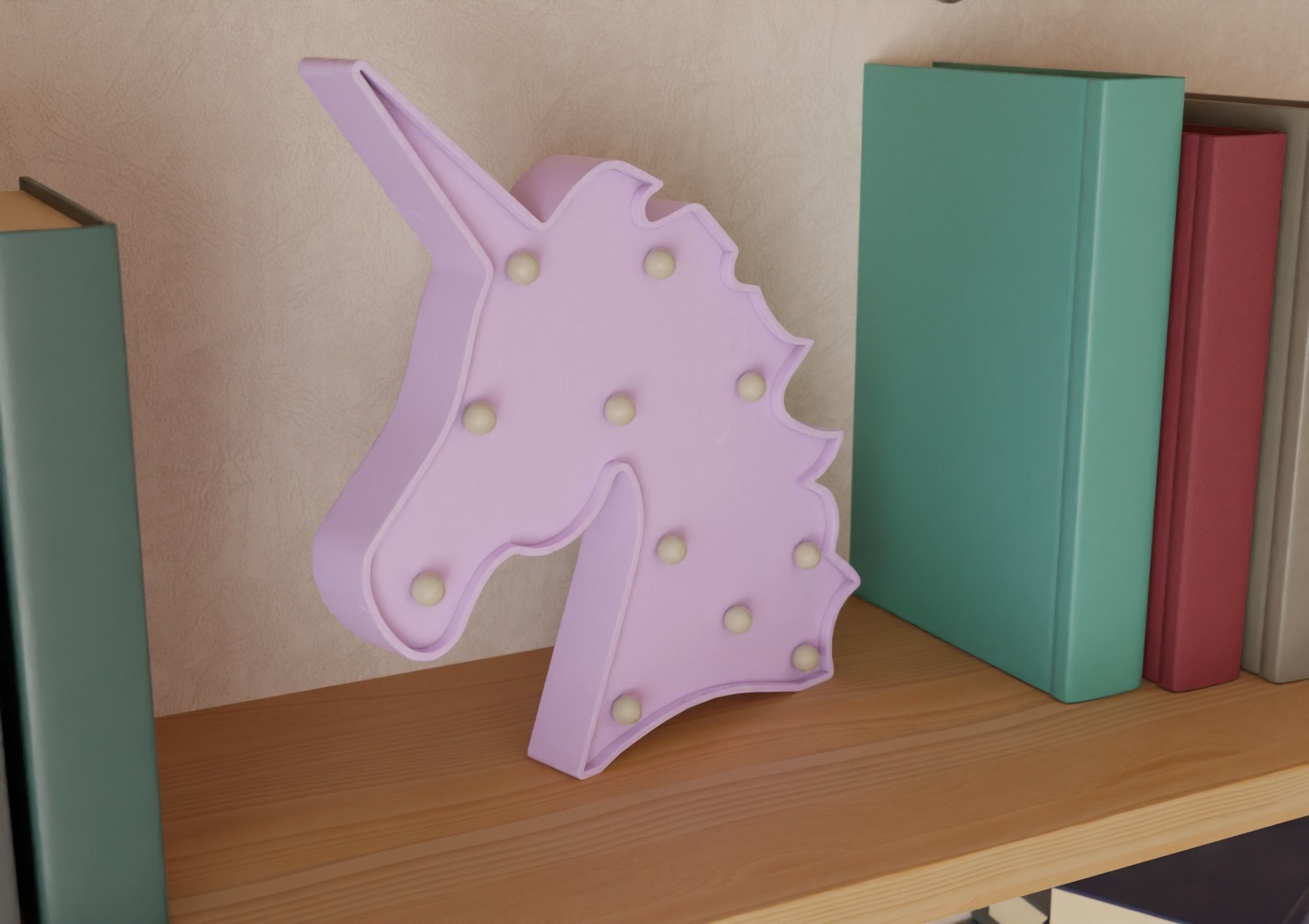 Unicorn-shaped Nightlight 3D model_2