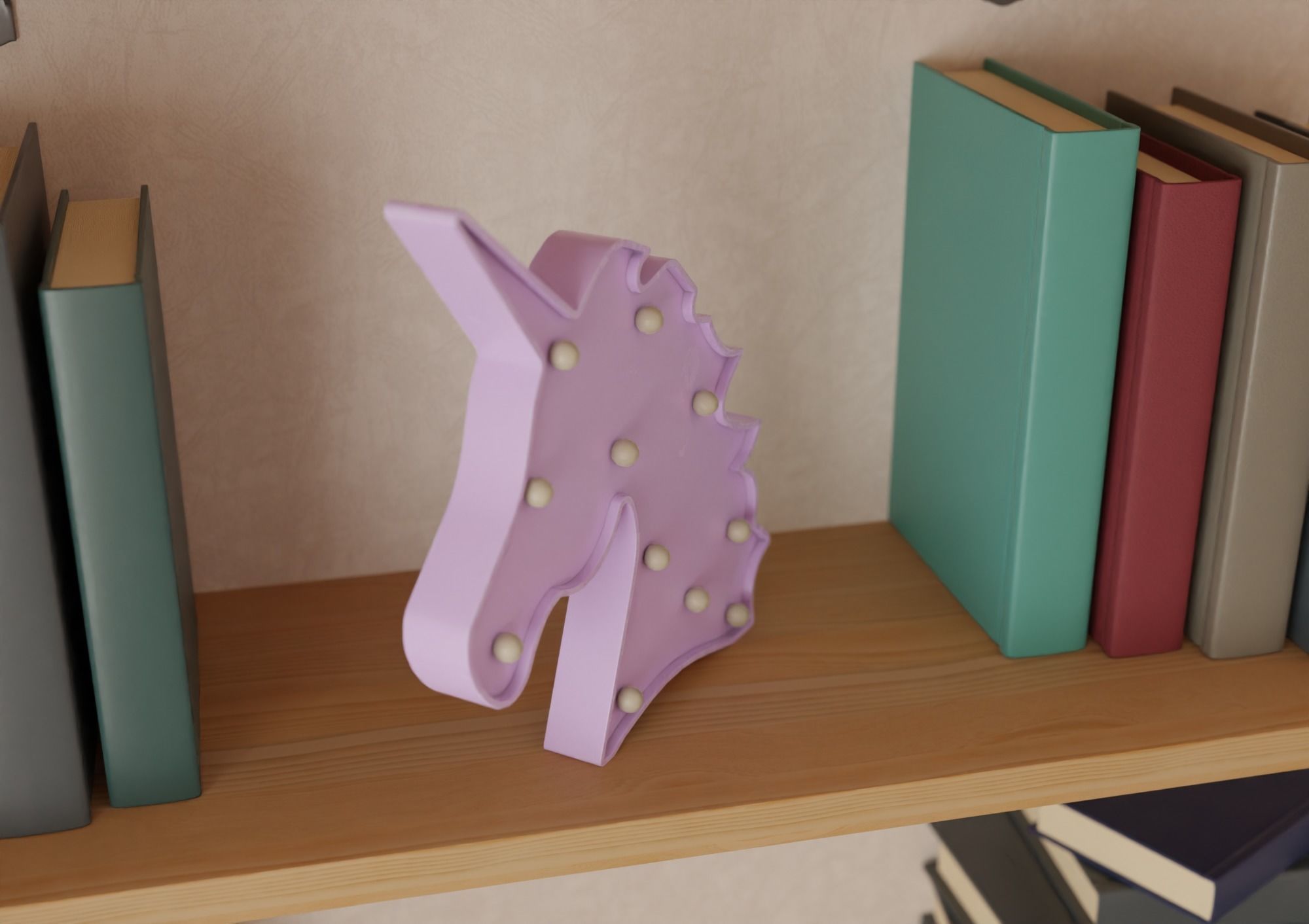 Unicorn-shaped Nightlight 3D model_9