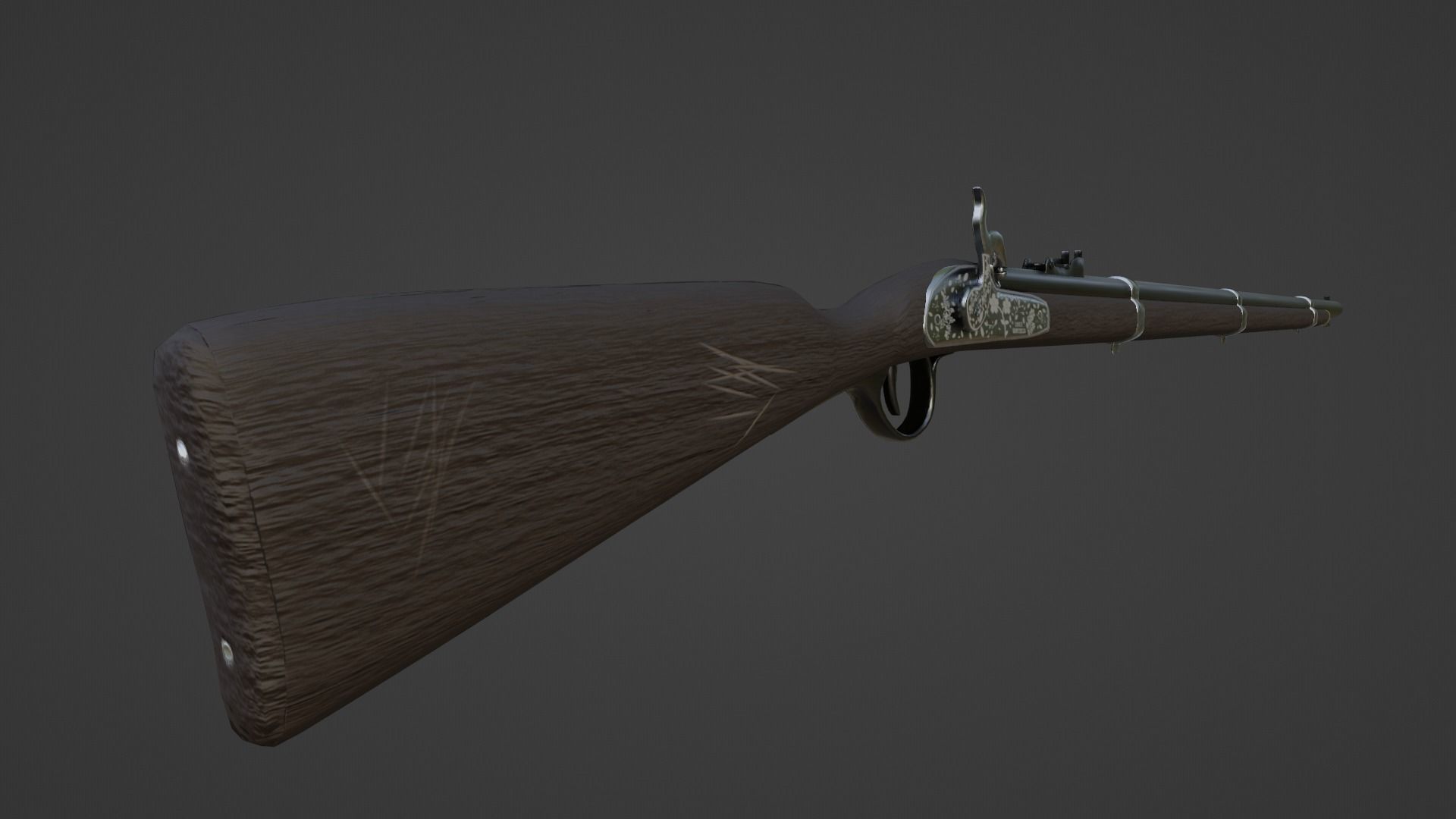 1853 Enfield Target Percussion Musket Low-poly 3D model_1