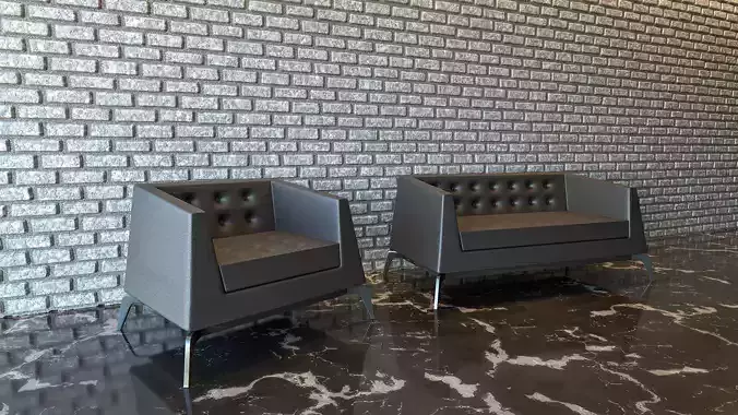 my pyramid sofa lether design 3d model