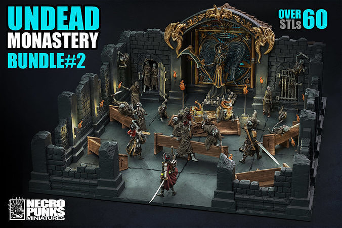 Bundle 02 - Undead Monastery 3D print model