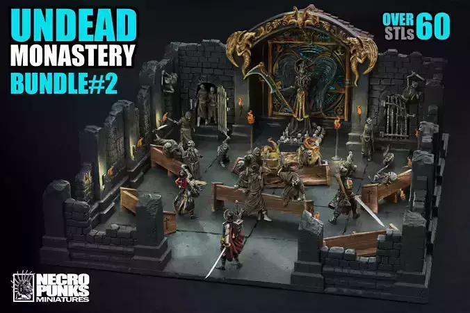 Bundle 02 - Undead Monastery 3D print model