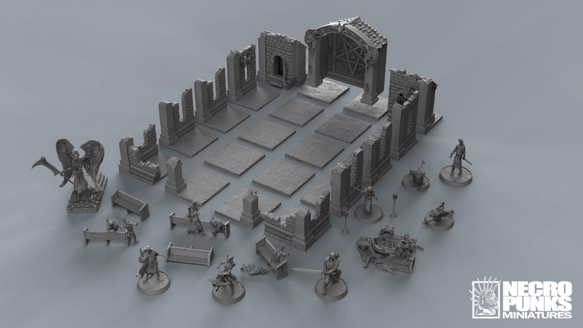 Bundle 02 - Undead Monastery 3D print model_9