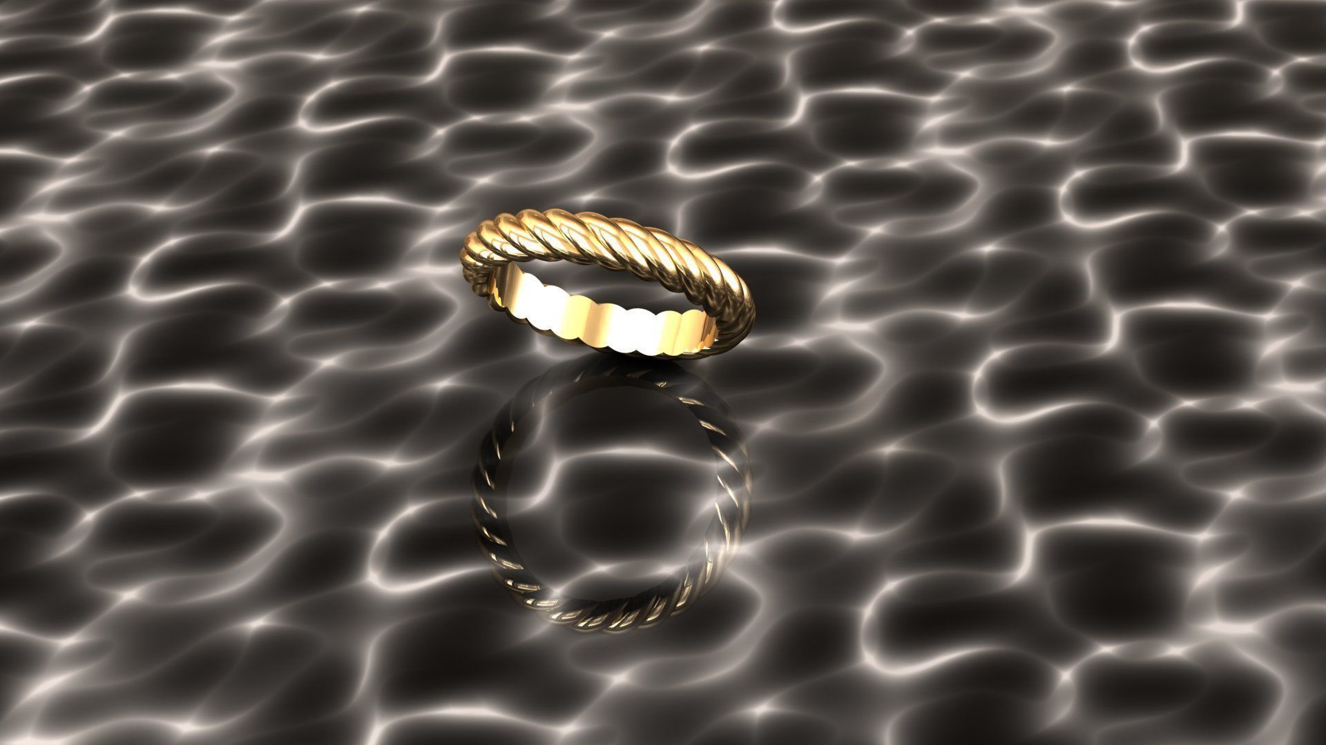 Spiral Ring 3D print model_2