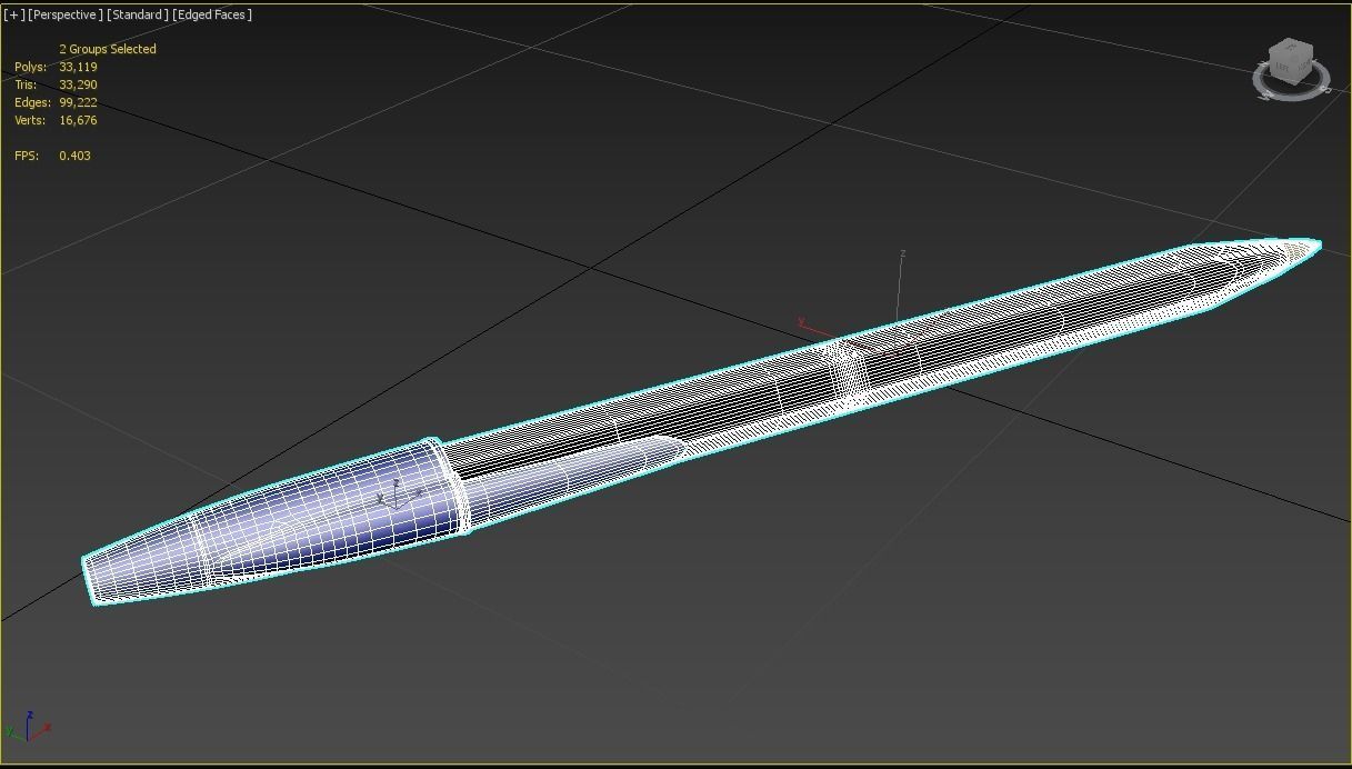 Bic Ballpoint Pen 3d Model 3D model_2