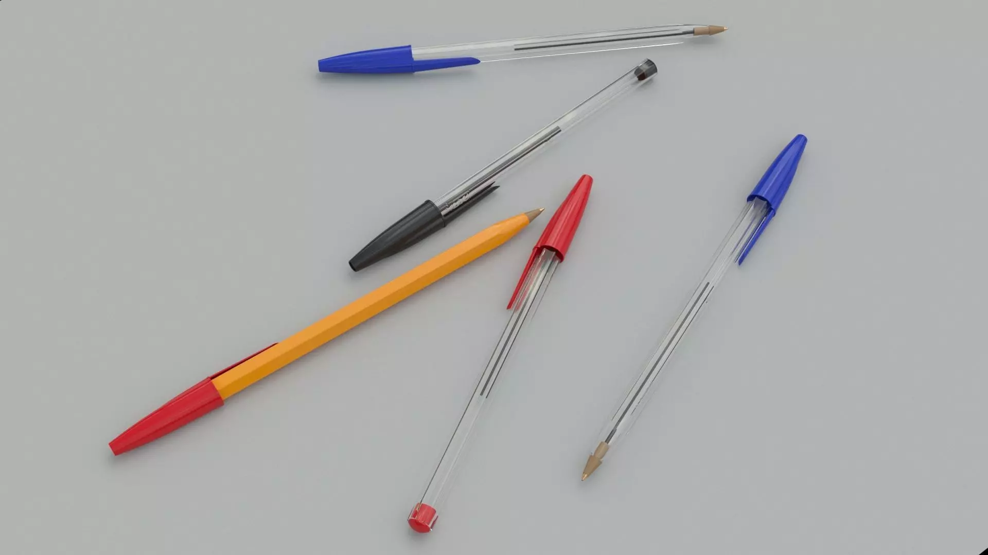 Bic Ballpoint Pen 3d Model 3D model_0