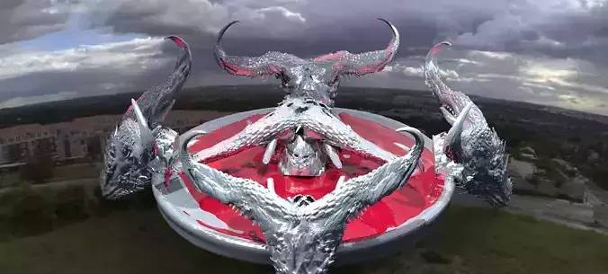 Halloween Demon Scull Stand