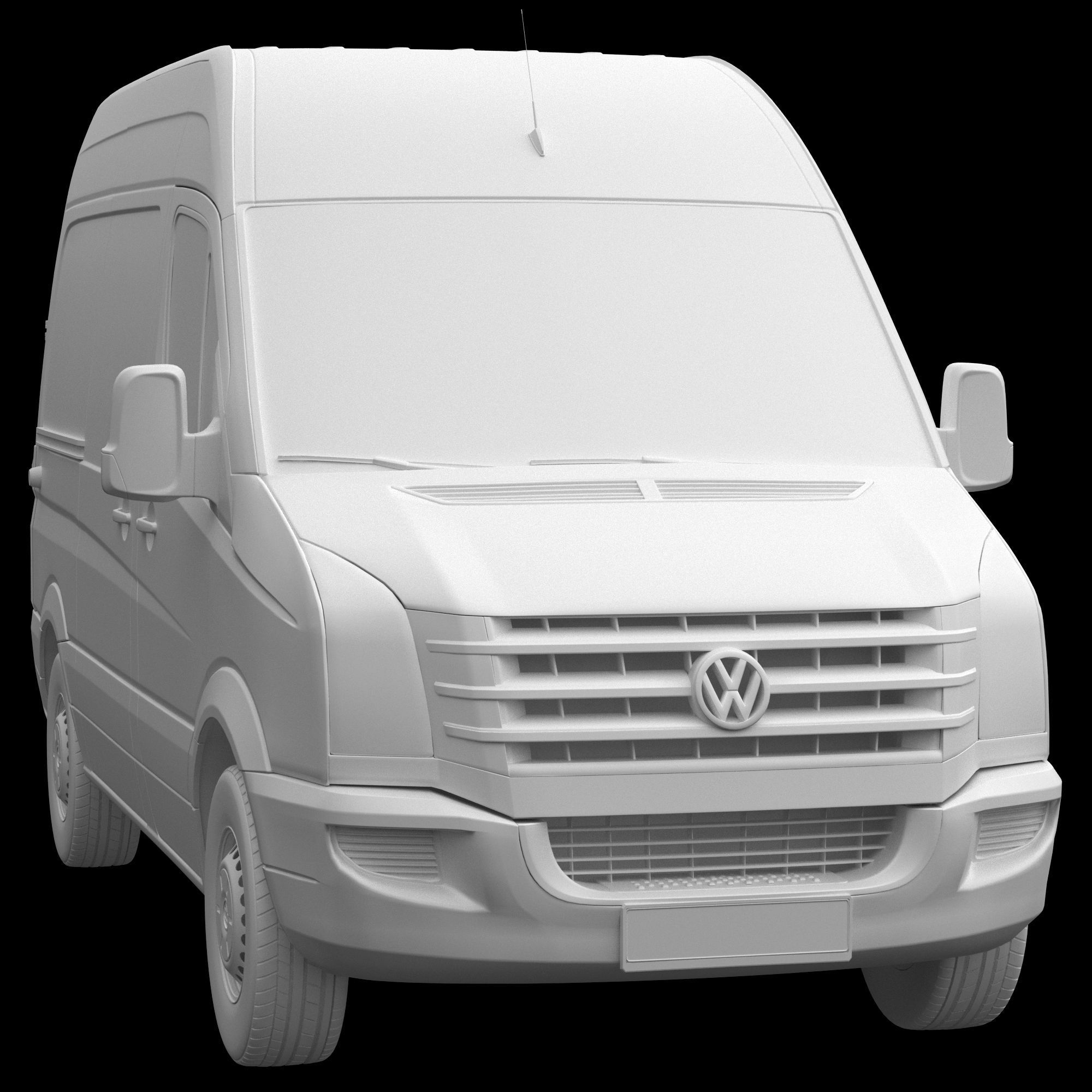 VW Crafter 2011 PanelVan L1H2 3D model_12