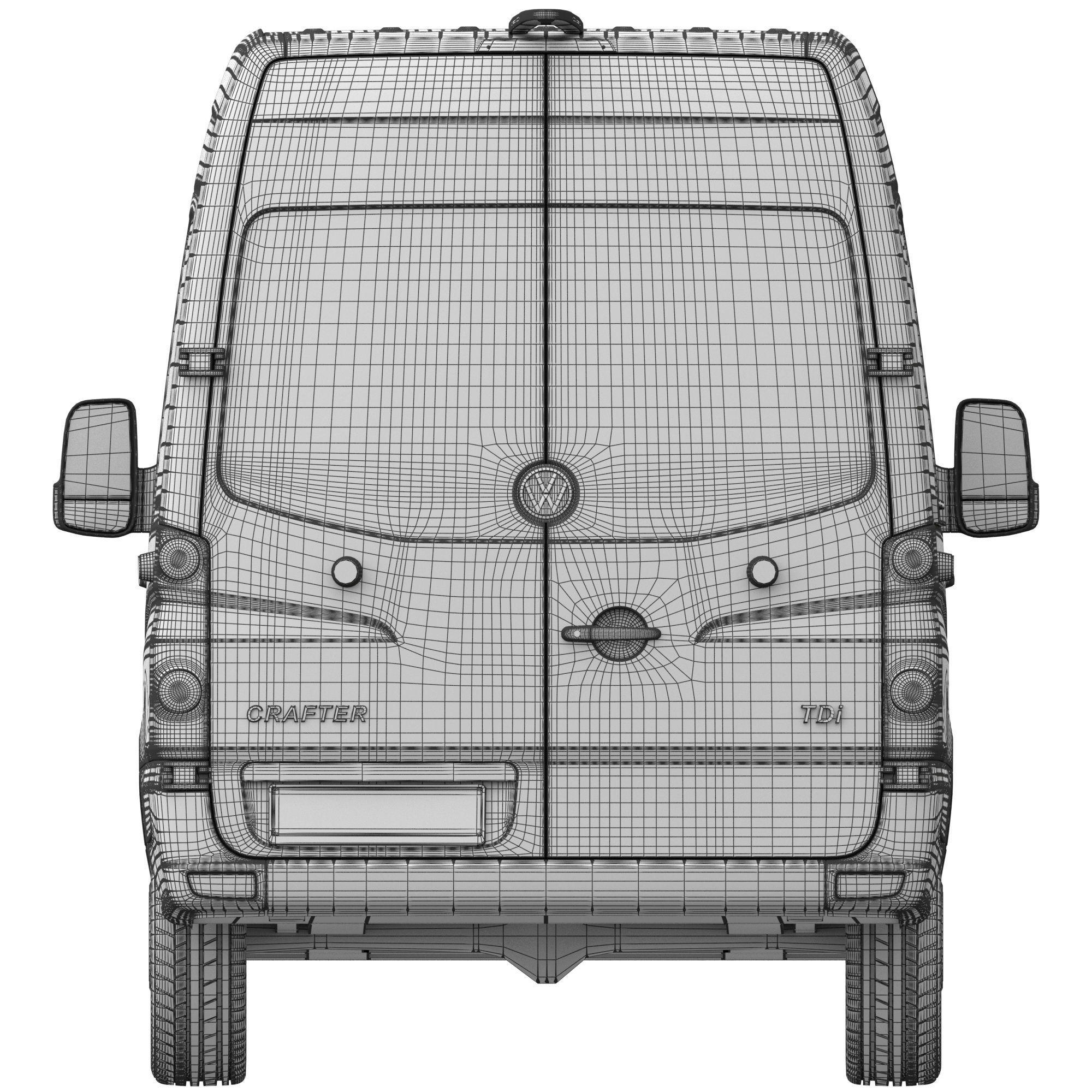 VW Crafter 2011 PanelVan L1H2 3D model_17