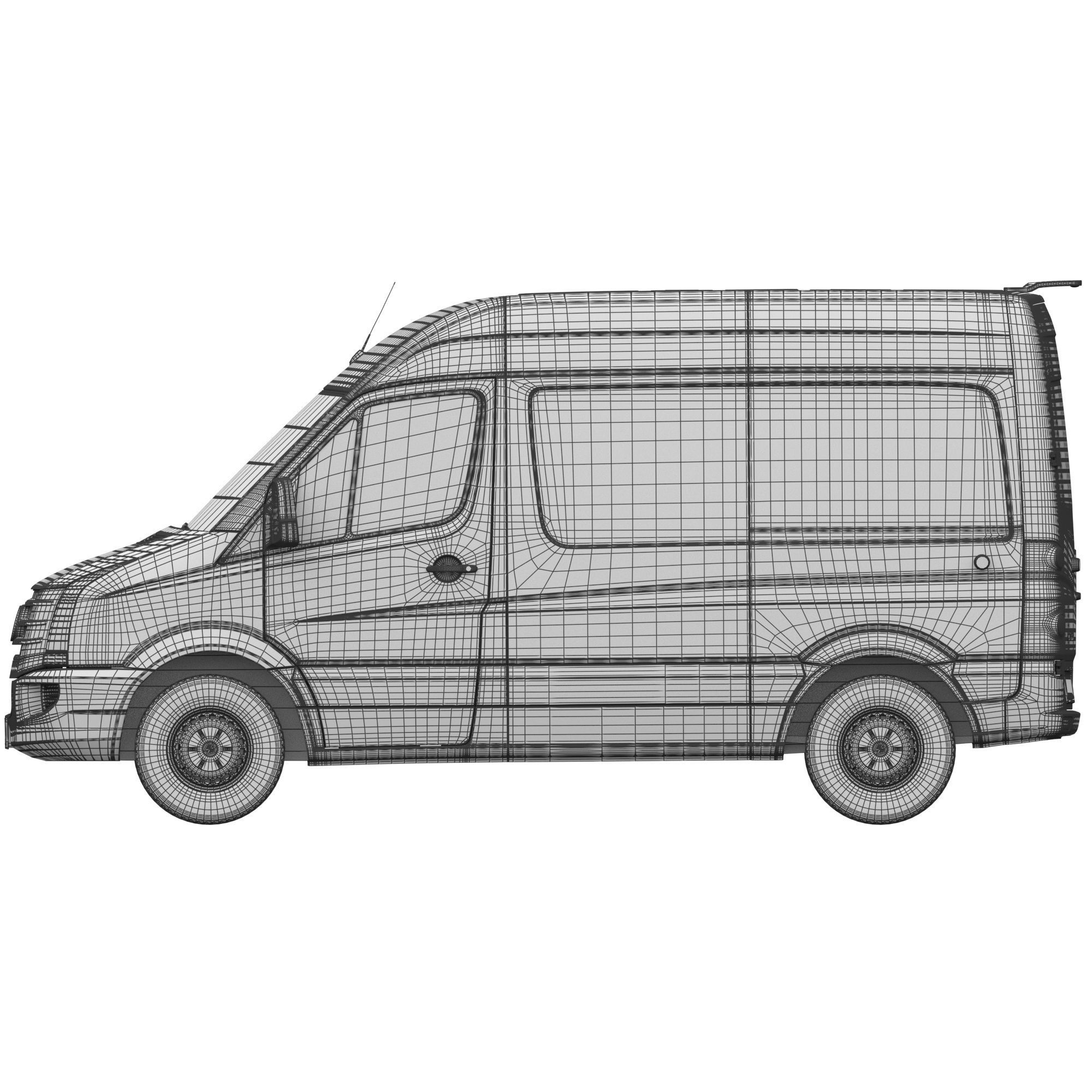 VW Crafter 2011 PanelVan L1H2 3D model_19